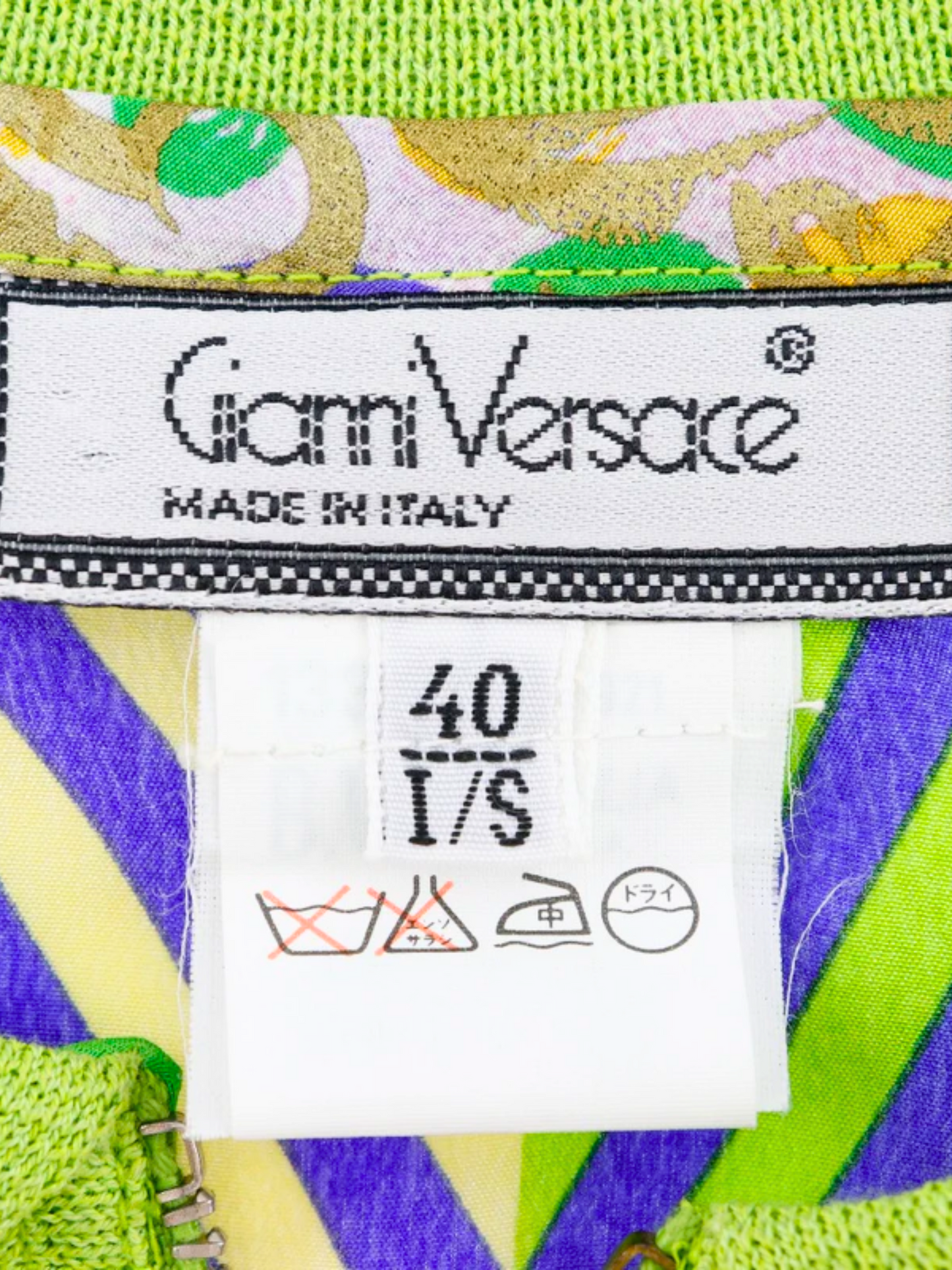 Gianni Versace 2000s Multicolored Silk Polo Shirt