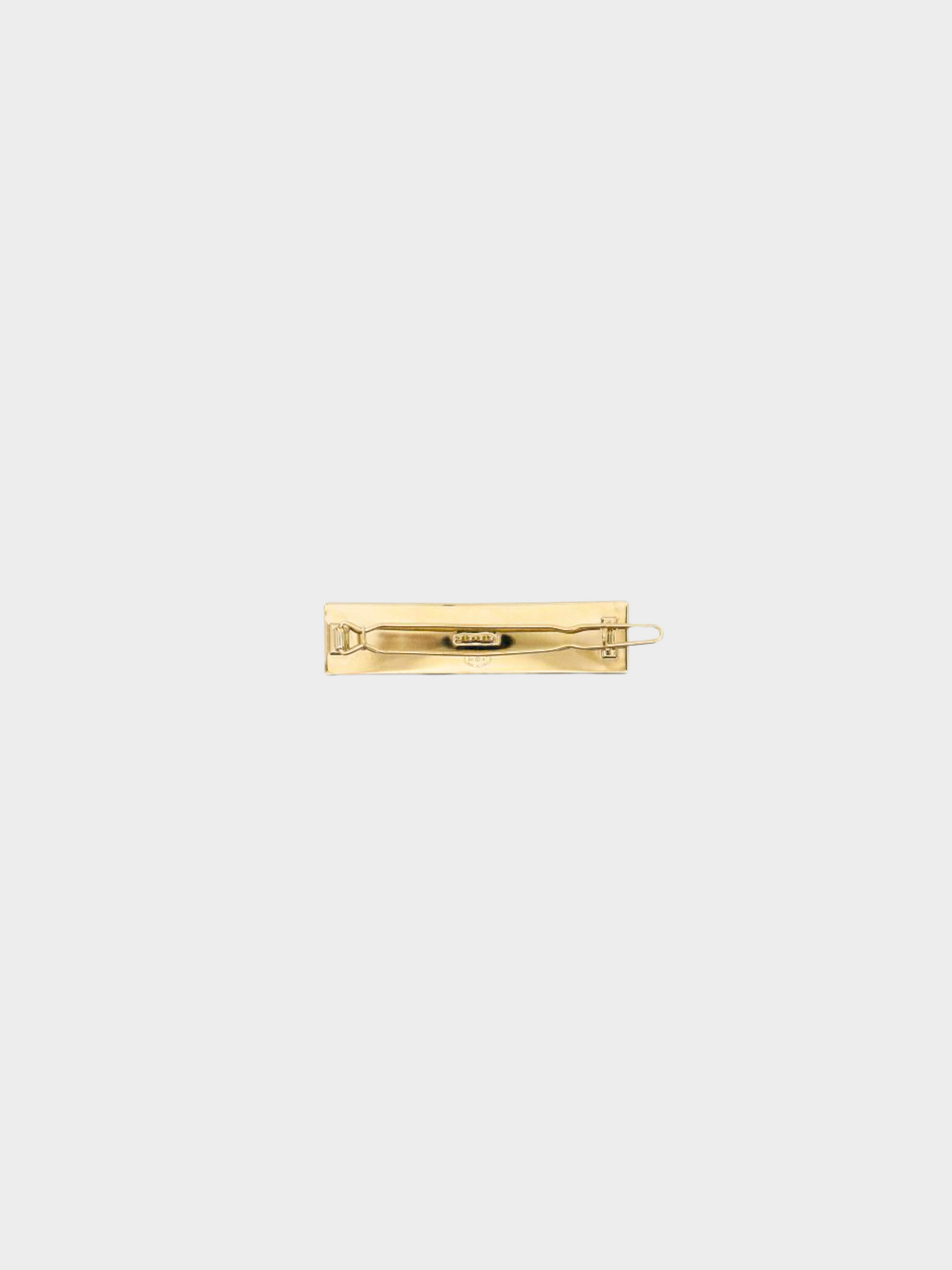 Chanel 2000s Gold Embossed Logo Barrette