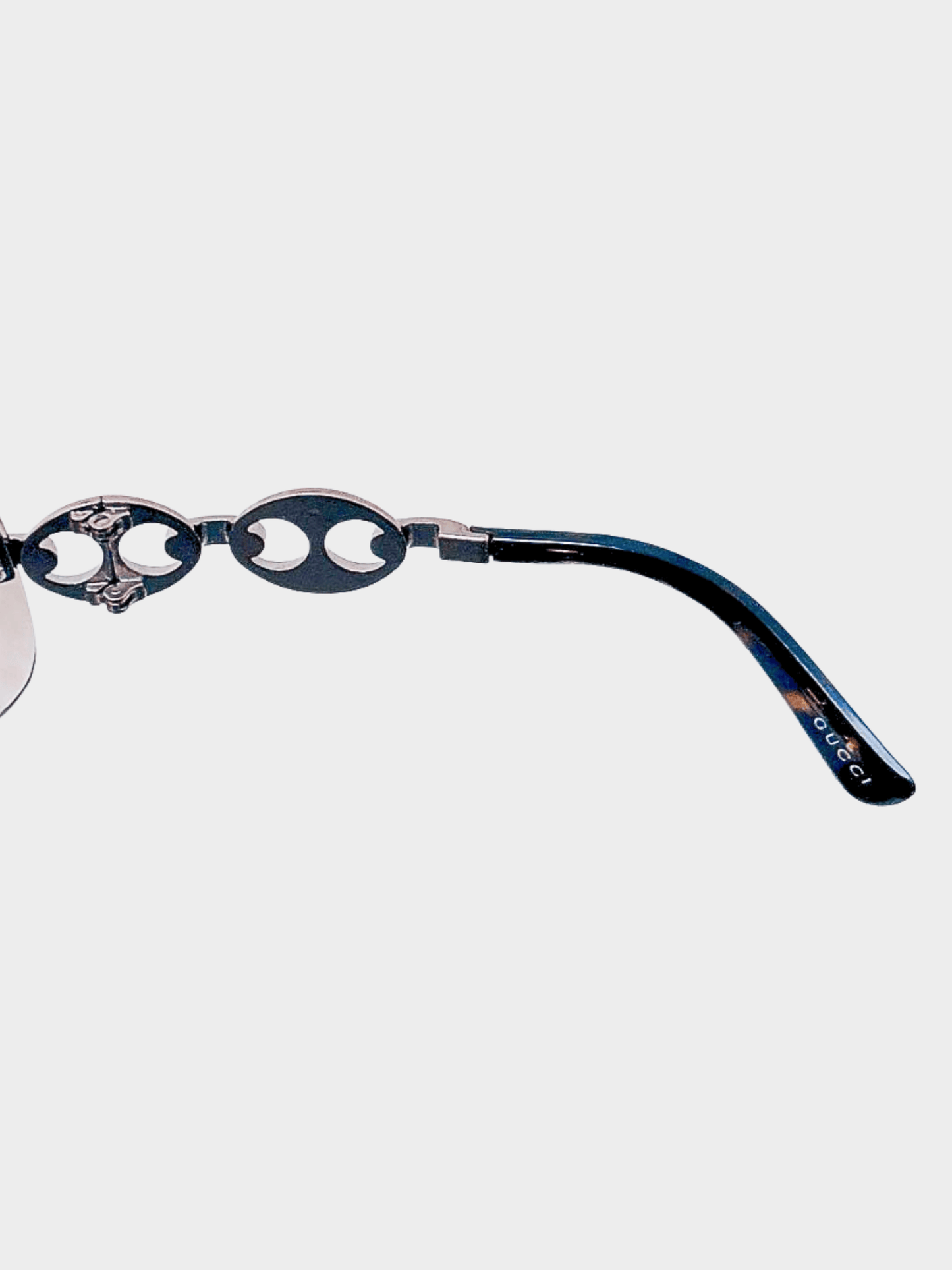 Gucci 2000s Brown Rimless Gradient Sunglasses