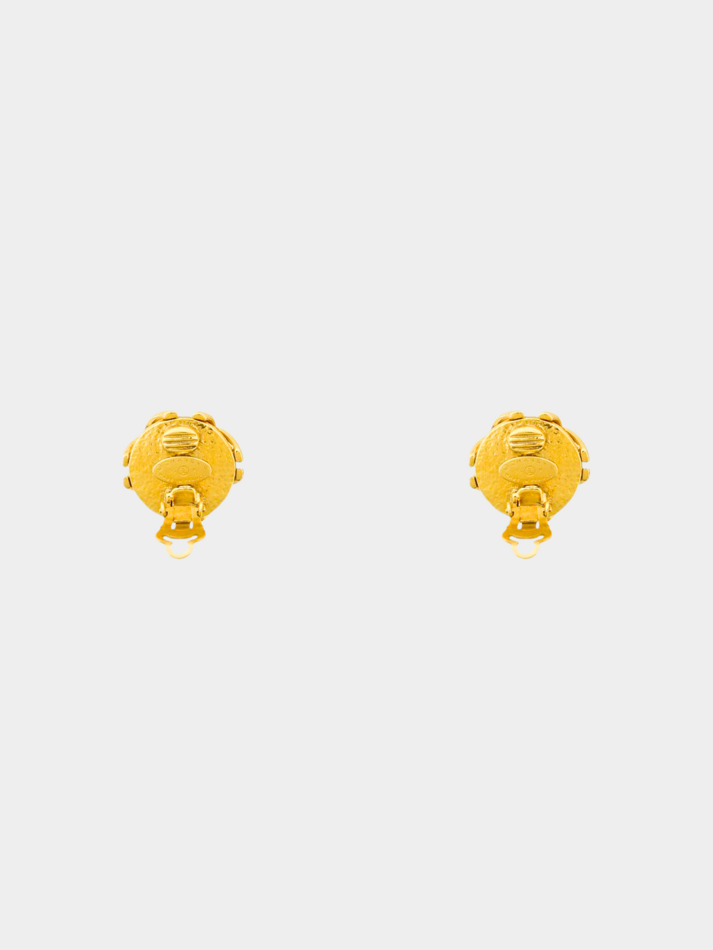 Chanel 2000s Gold CC Pearl Clip-on earrings