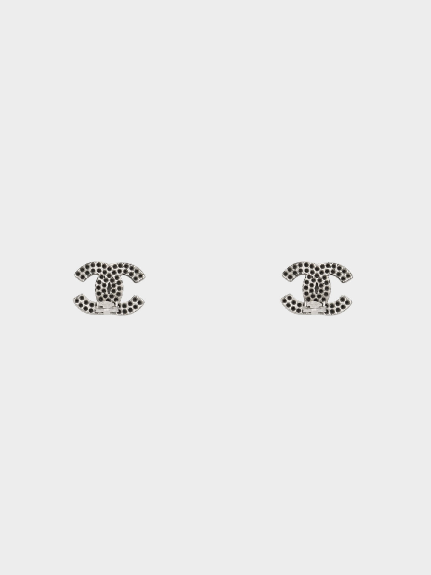Chanel 2000s Silver CC Clip-On Earrings