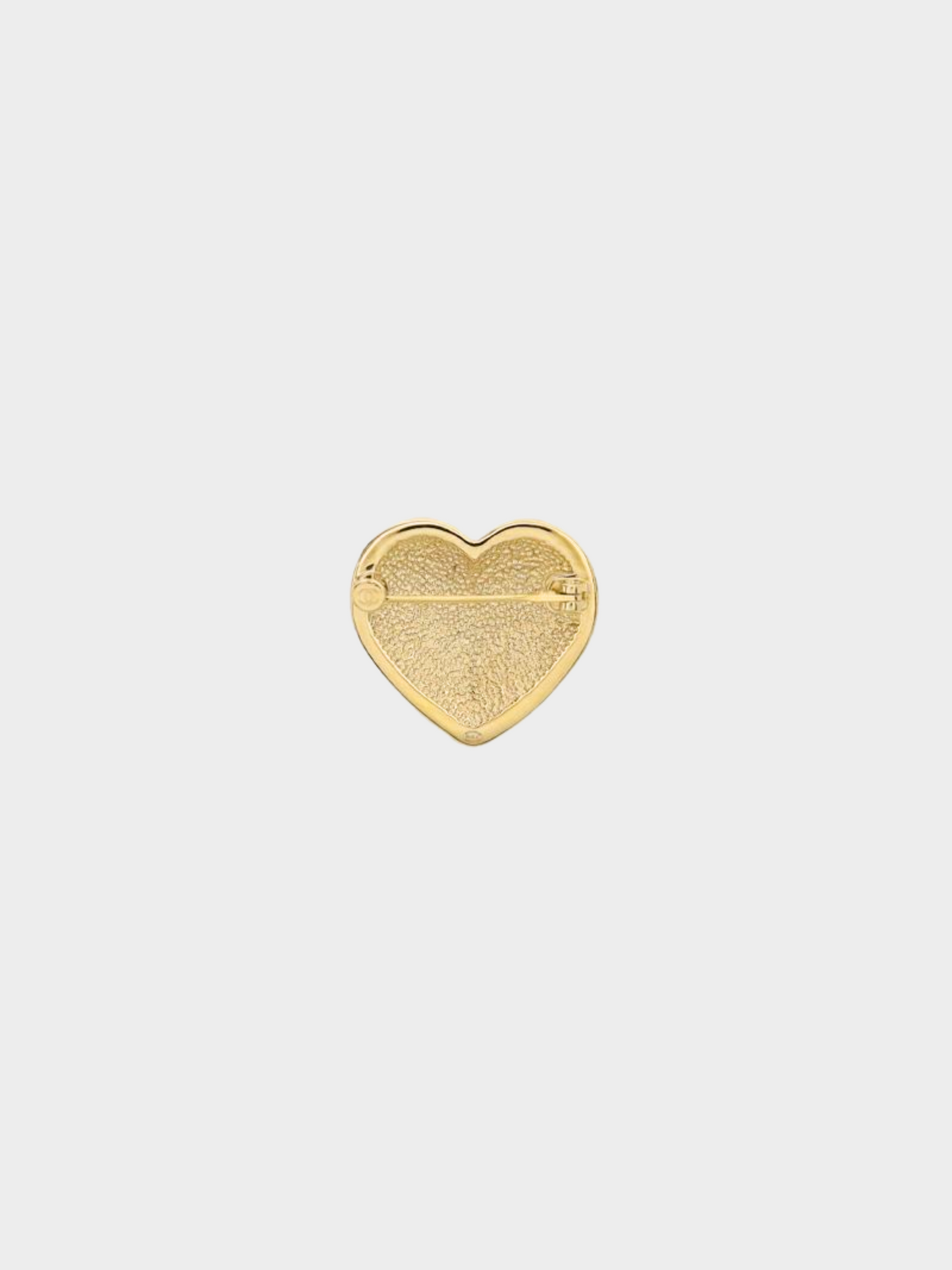 Chanel 1990s Gold CC Heart Brooch
