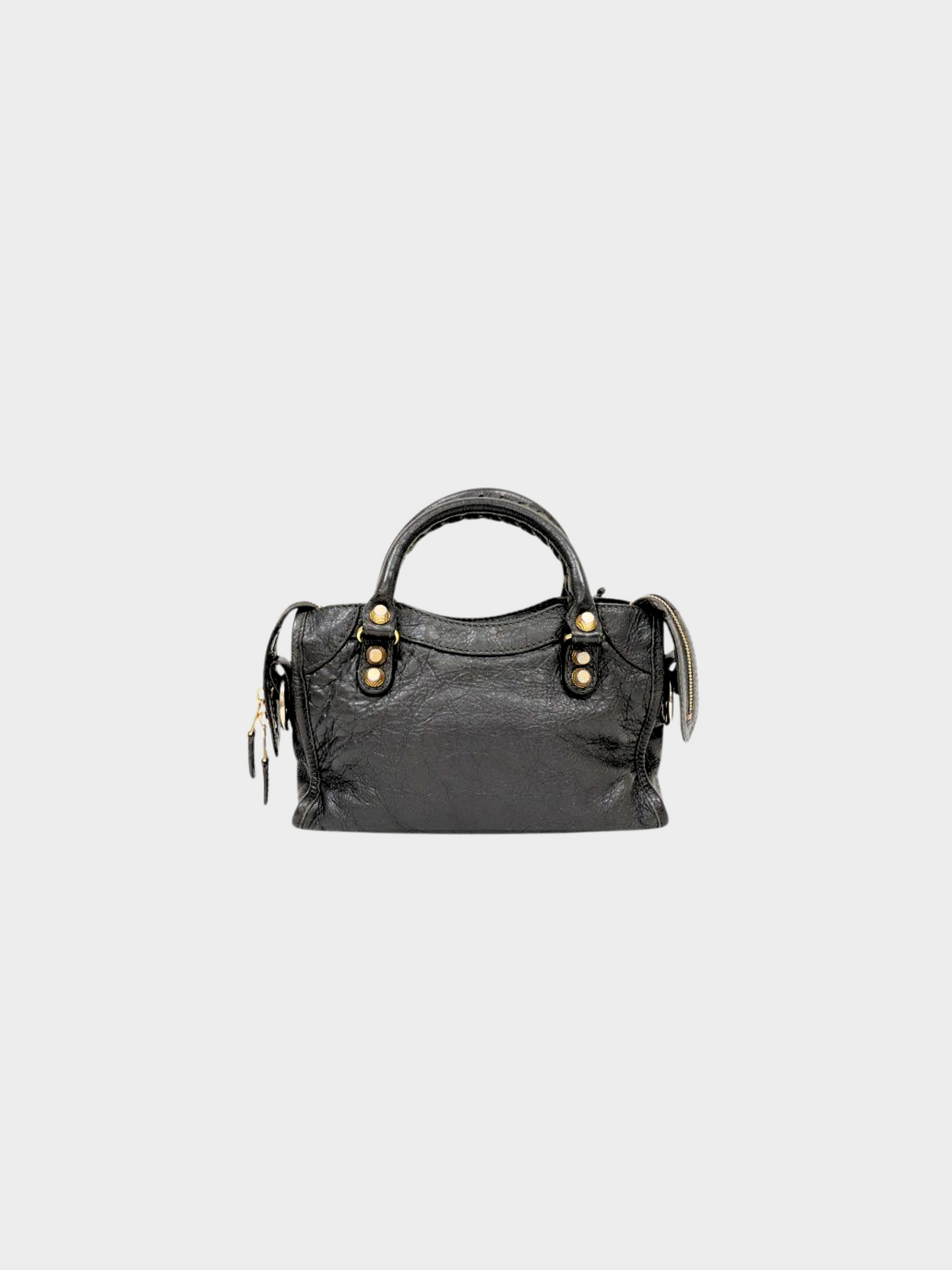 Balenciaga 2000s Black Moto Leather Mini Le City First Bag