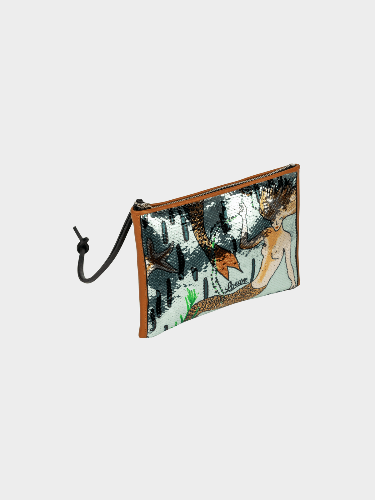 Loewe SS 2018 Paula's Ibiza Mermaid Fish Scale Clutch