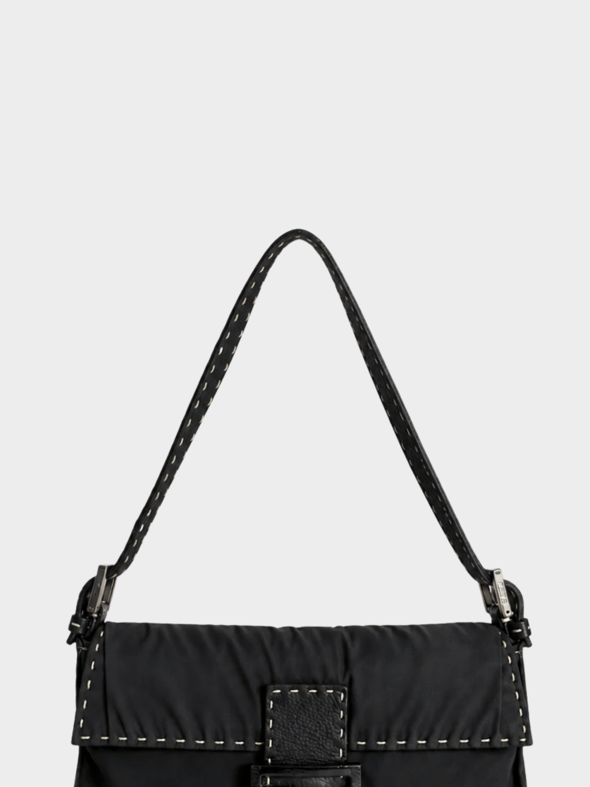 Fendi 2000s Black Selleria Baguette Bag