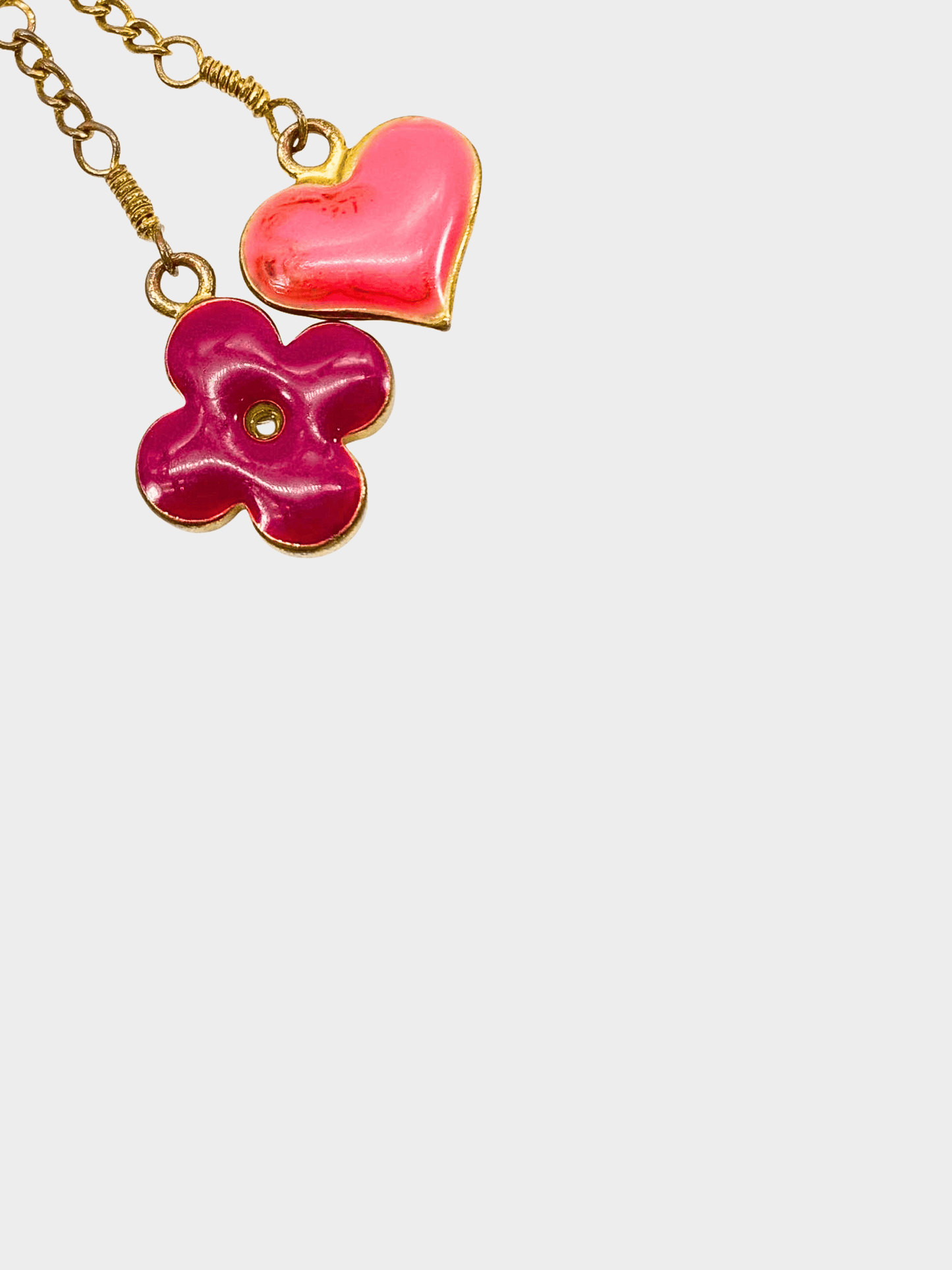 Louis Vuitton 2000s Red and Pink Monogram Sweet Brooch