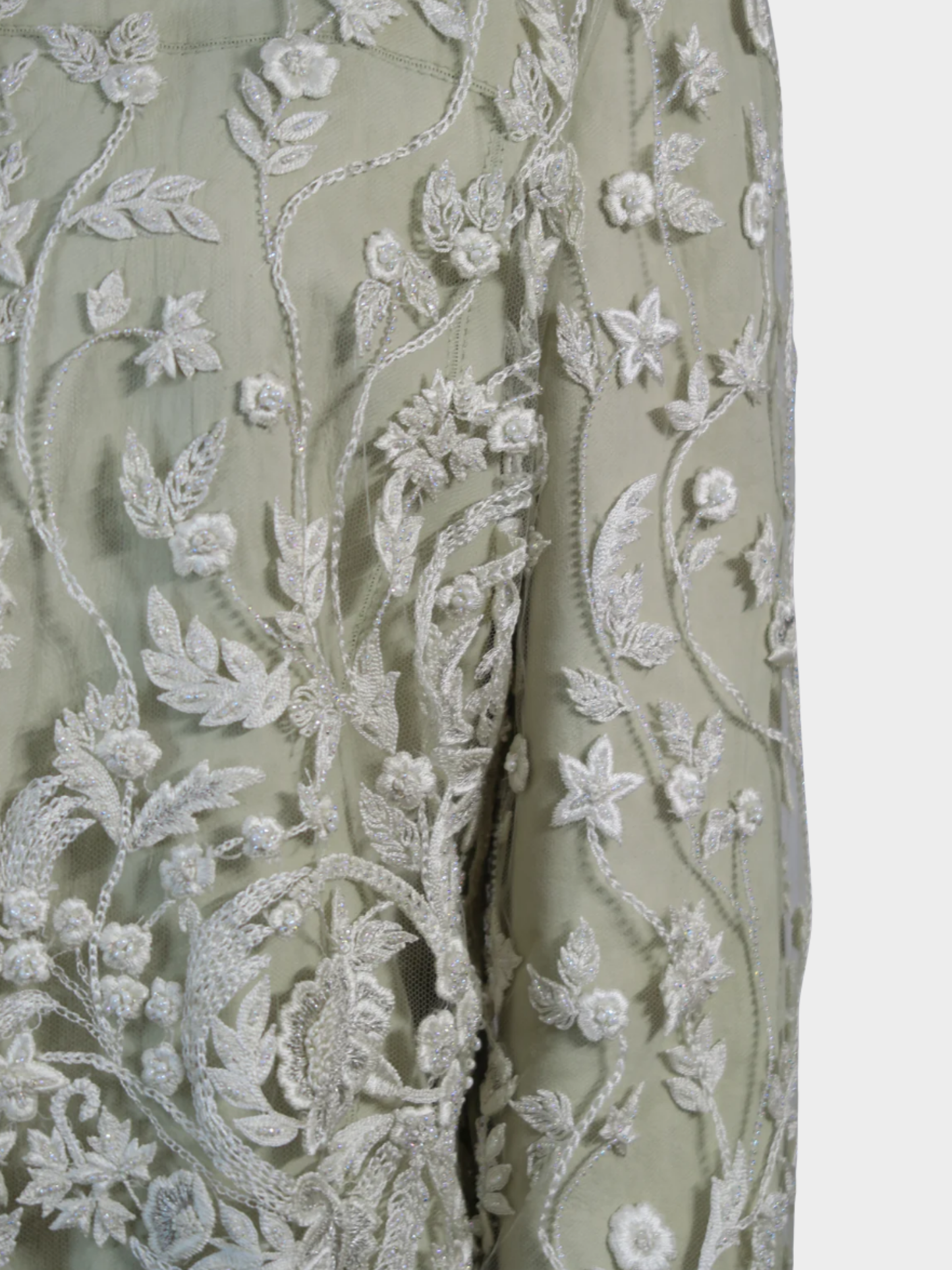 Valentino FW 2000 Runway Beige Lace and Shearling Jacket