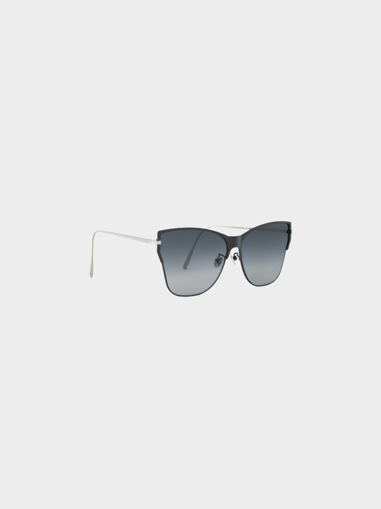 Christian Dior 2016 Futurist Green and Silver-Tone Cat-Eye Sunglasses