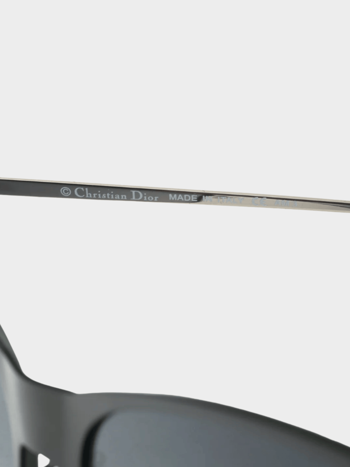 Christian Dior 2016 Futurist Green and Silver-Tone Cat-Eye Sunglasses