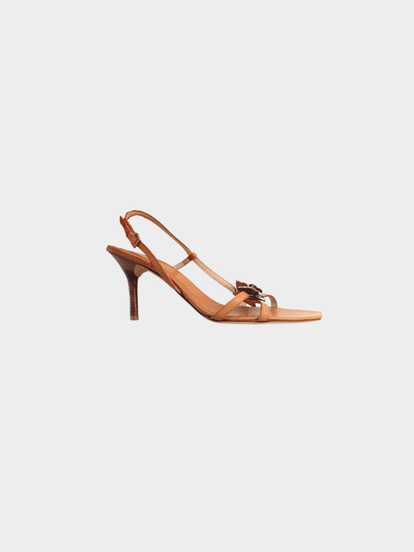 Valentino 2000s Brown Leather Heeled Sandals