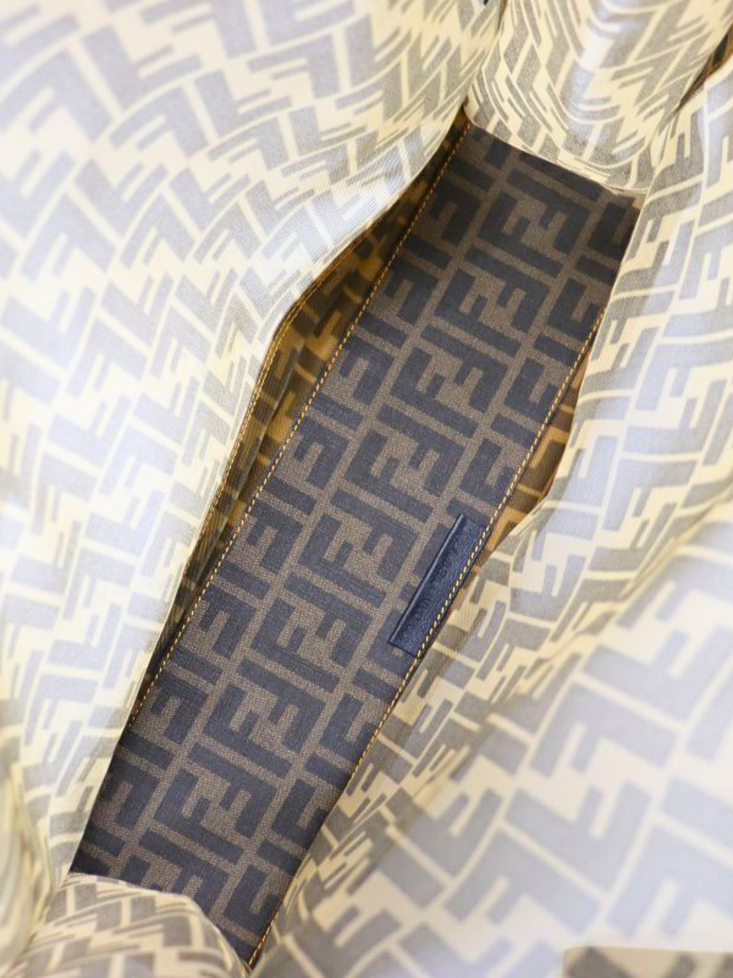 Fendi 2010s Brown Zucca Mesh Tote Bag