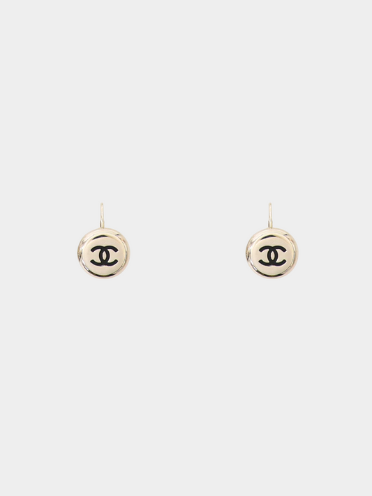 Chanel 1990s Silver CC Clip-on Earrings