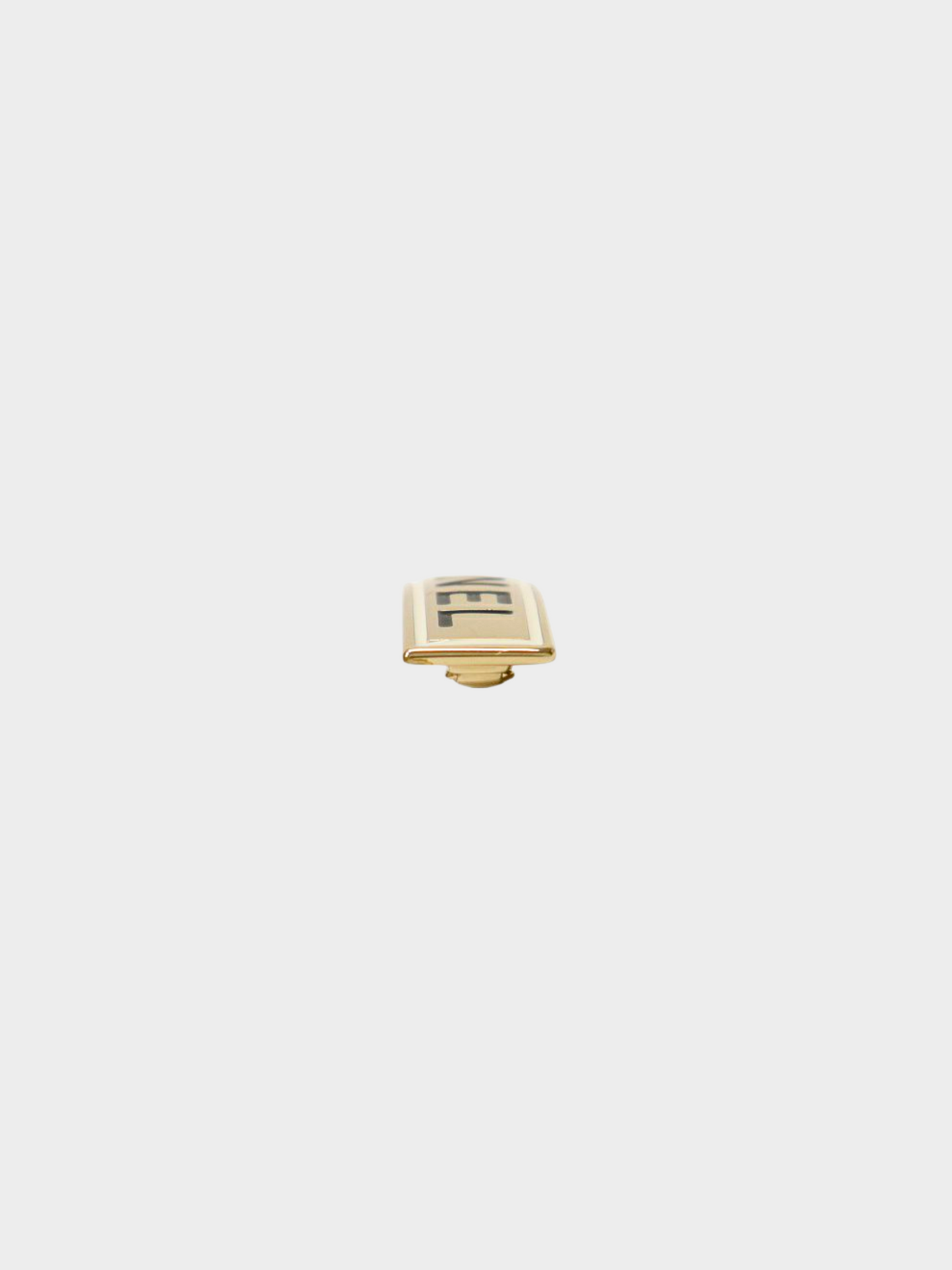Chanel 2000s Gold Embossed Logo Barrette