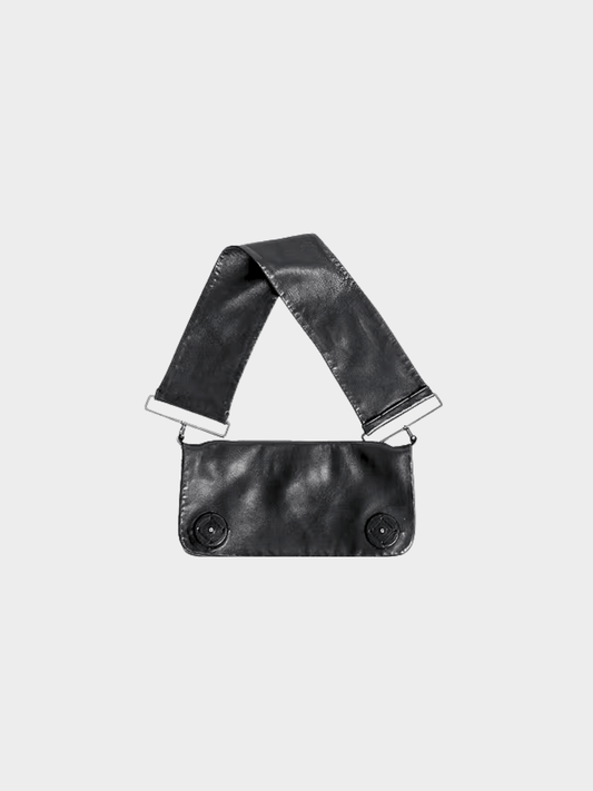 Prada SS 2001 All Black Flat Leather Bag