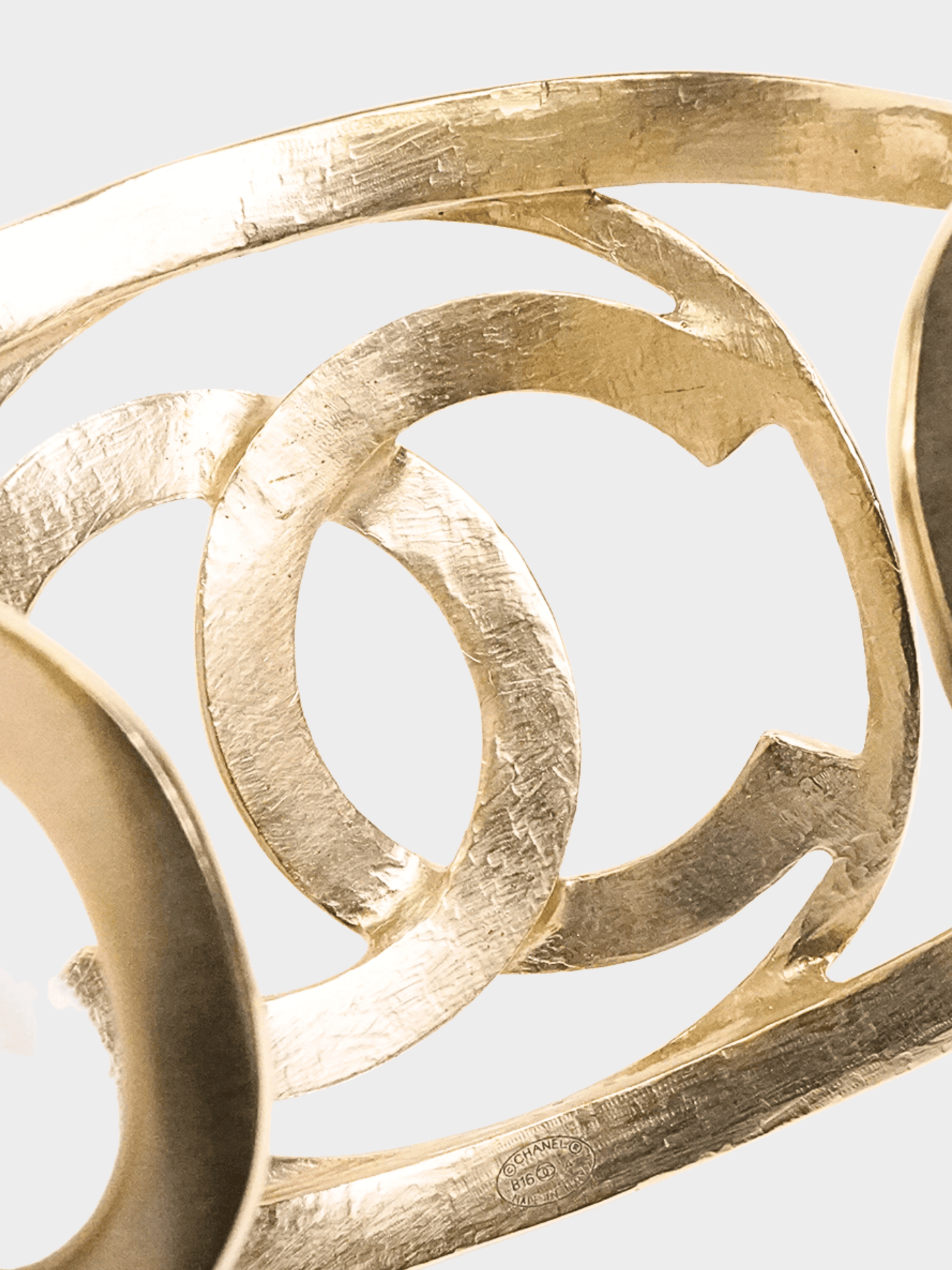 Chanel FW 2016 Champagne Gold Limited Cuff Bracelet