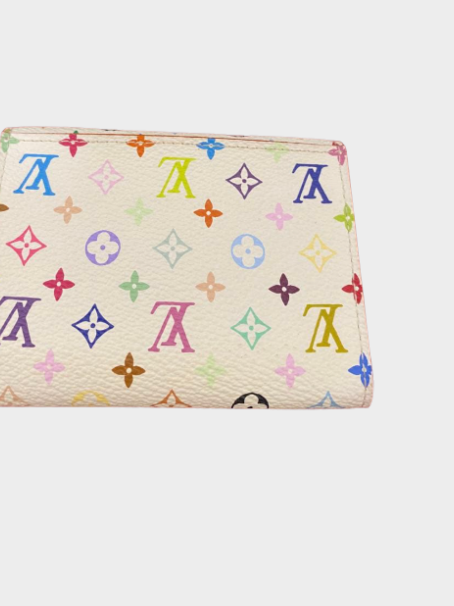 Louis Vuitton 2000s White Monogram Multicolor Business Card Holder