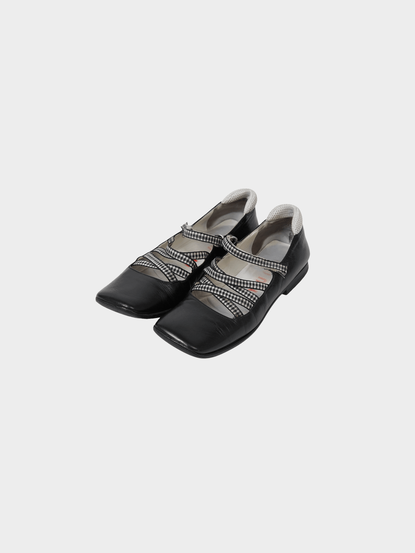 Miu Miu 2000s Black Leather Ballerina Flats