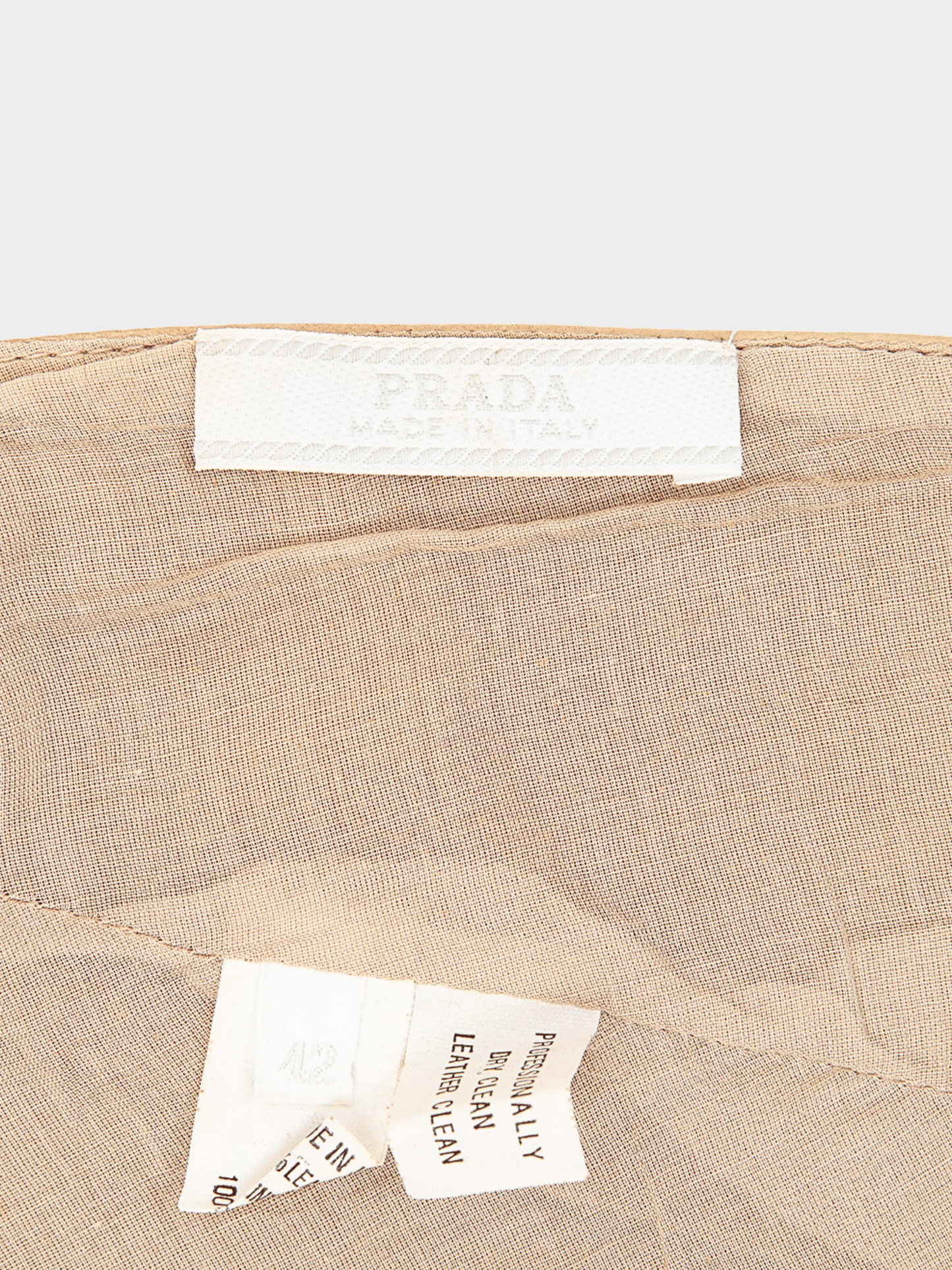 Prada SS 1999 Beige Leather Bandeau Top