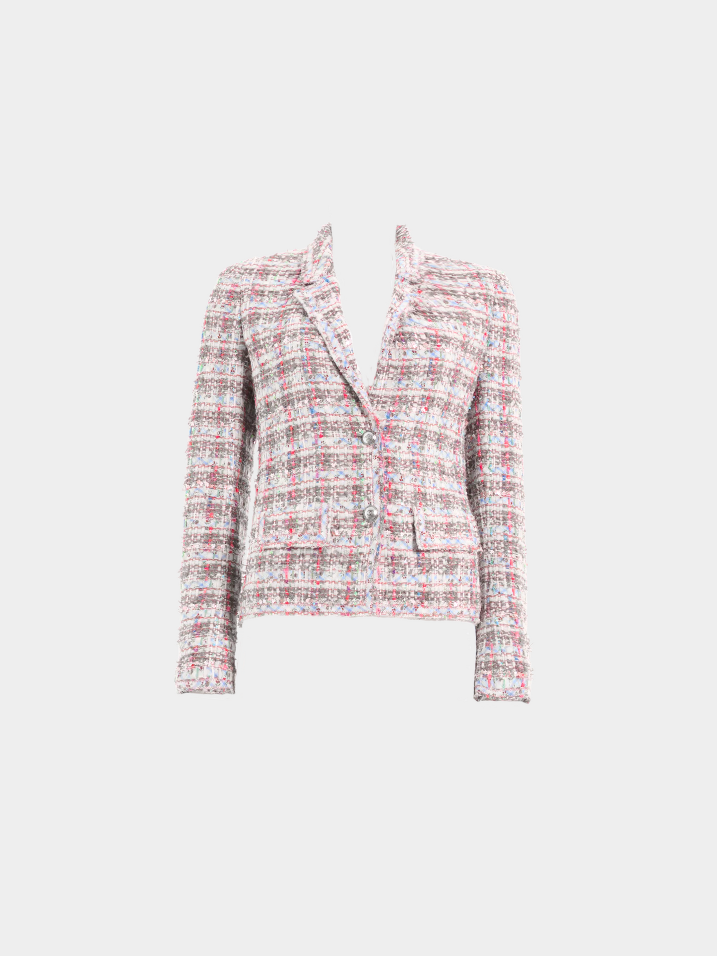 Chanel by Karl Lagerfeld SS 2005 Multicolor ribbon boucle jacket