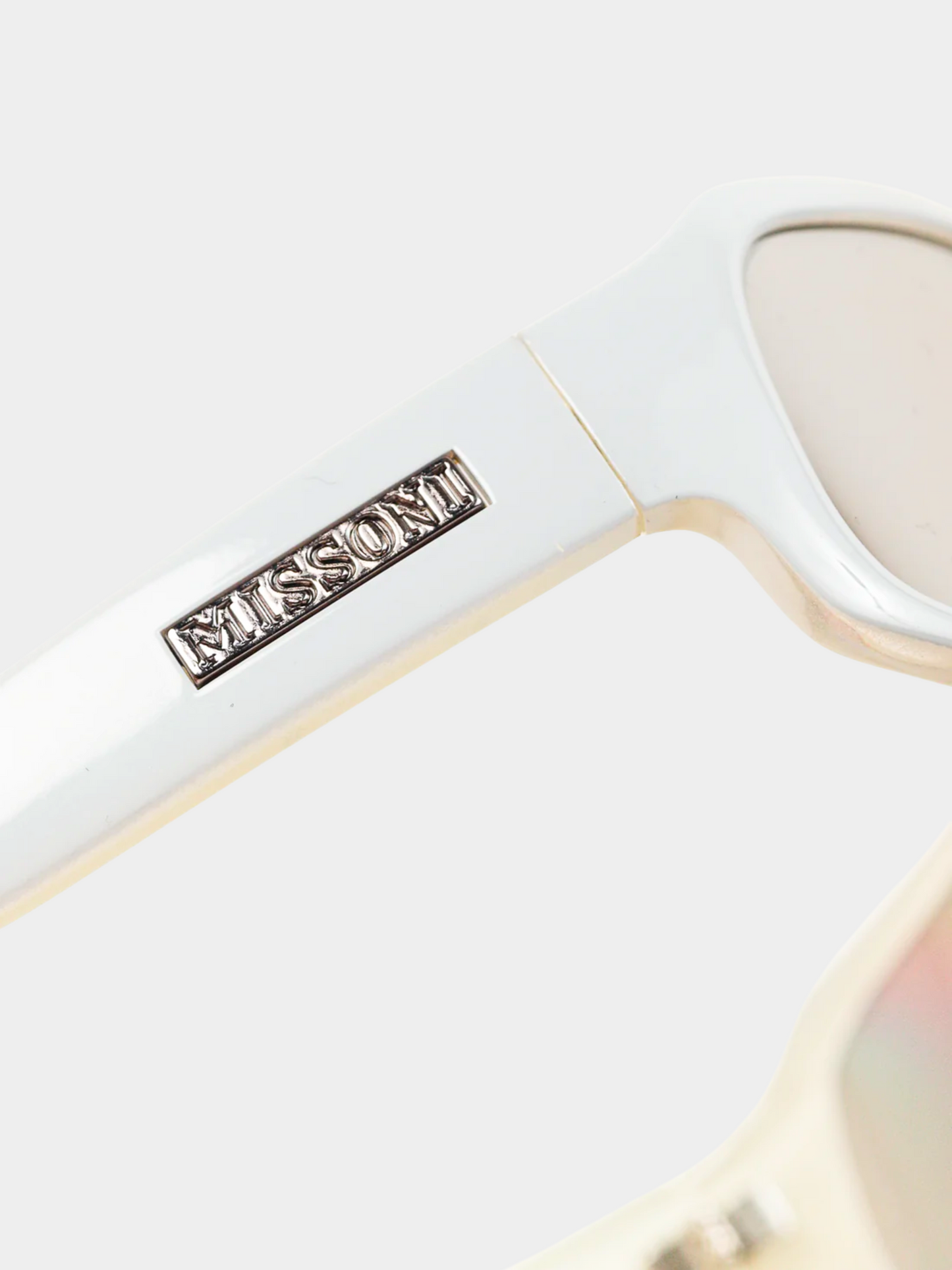 Missoni 2000s Grey Oversized Rectangle Sunglasses