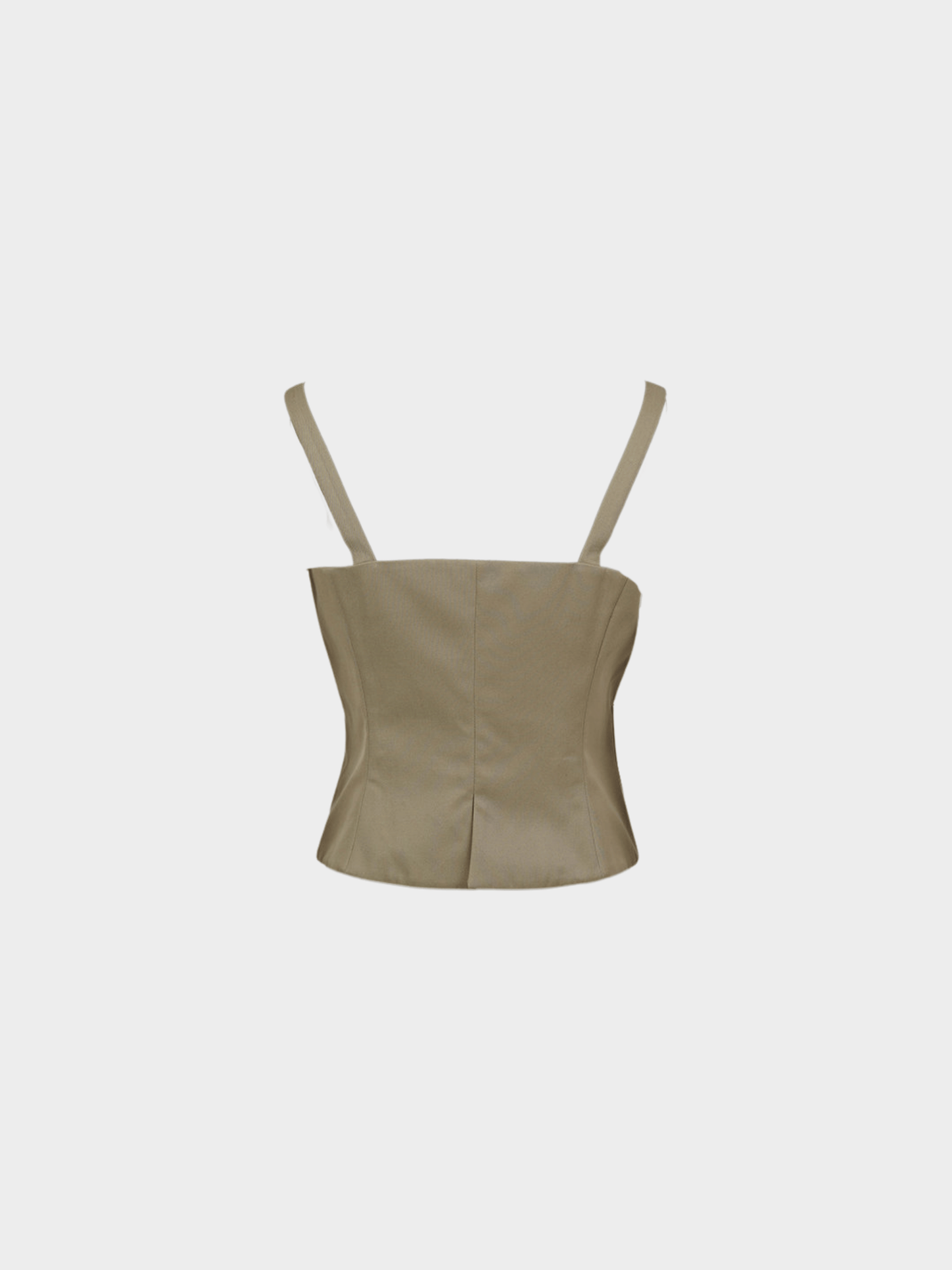 Miu Miu SS 1998 Runway Khaki Lace Up Bustier