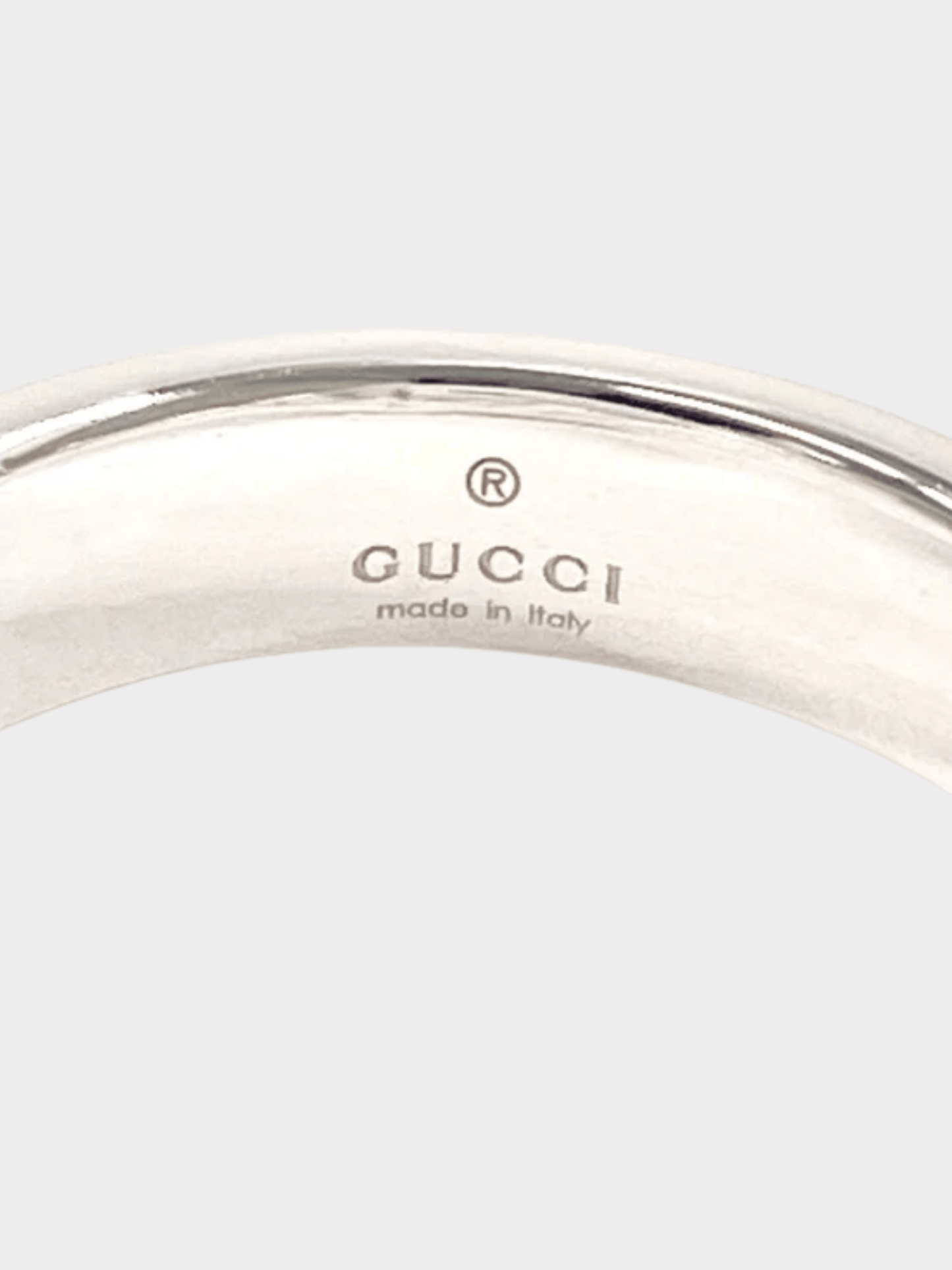 Gucci 2000s Sterling Silver G Logo Ring