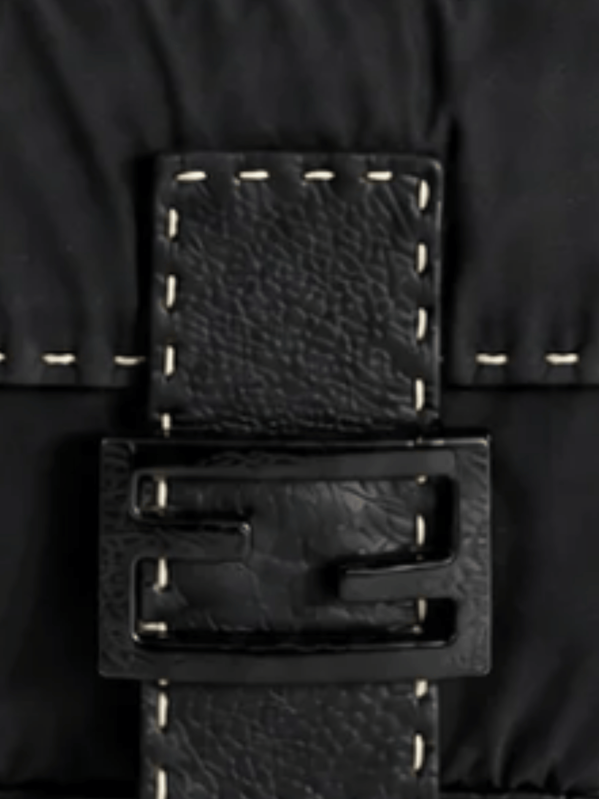 Fendi 2000s Black Selleria Baguette Bag
