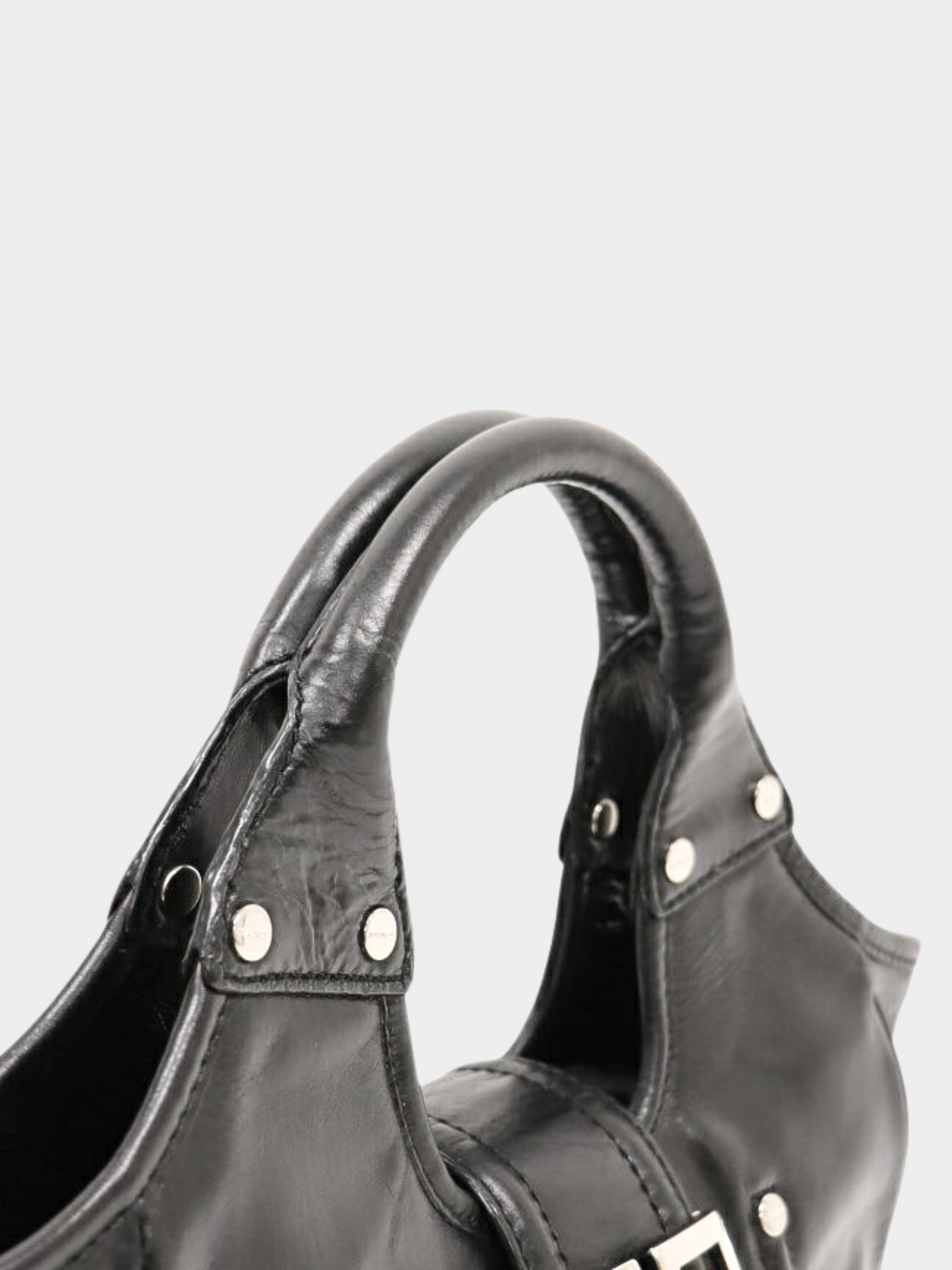 Givenchy 2000s Black Logo Leather Bag