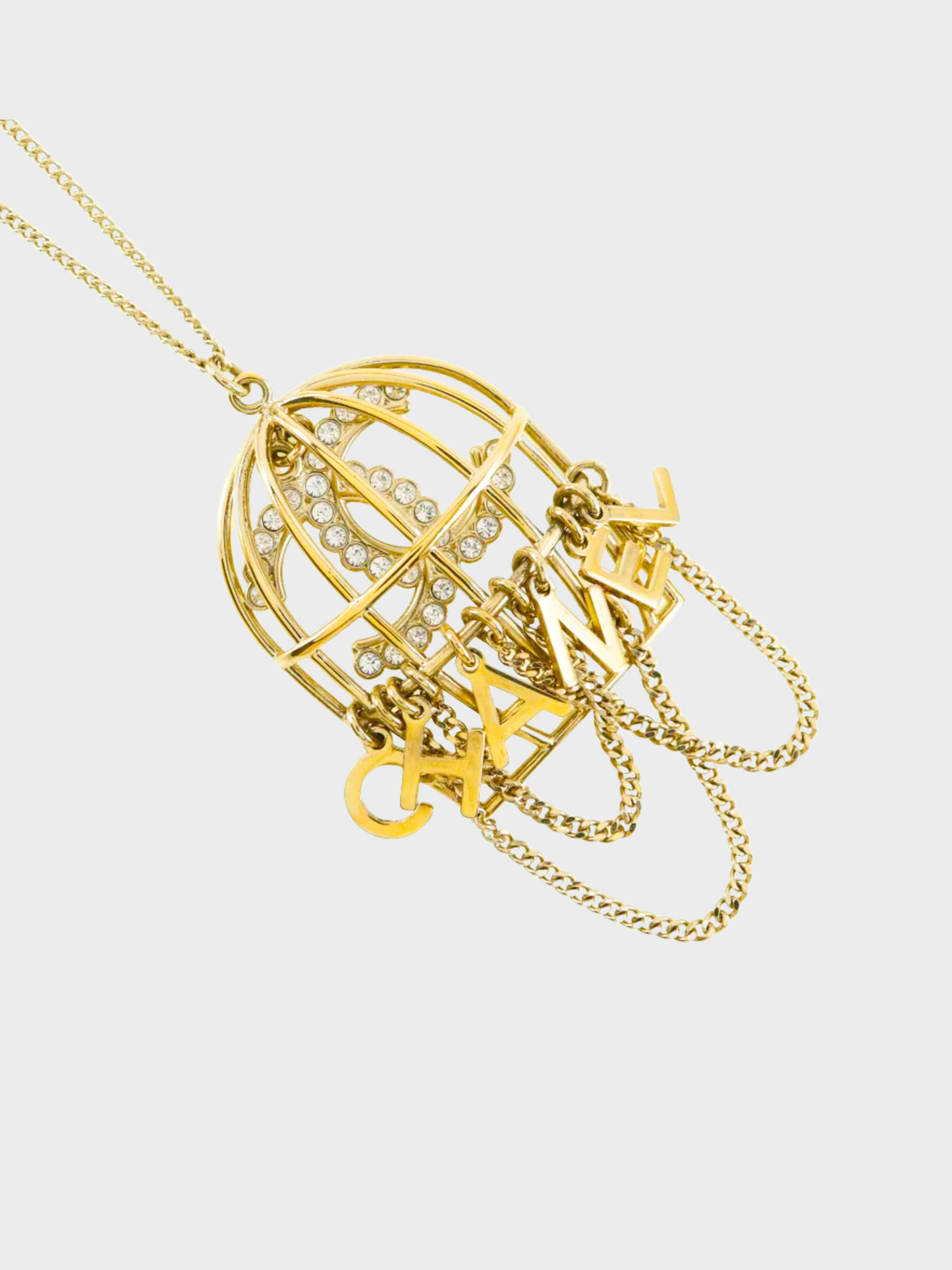 Chanel 2020 Gold Birdcage Metiers d'Art Necklace