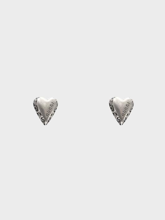 Gucci 2020s Heart Stud Earrings
