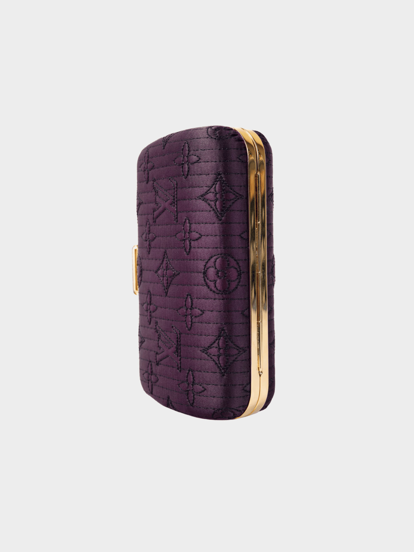 Louis Vuitton 2008 Minaudière Plum Monogram Motard Clutch