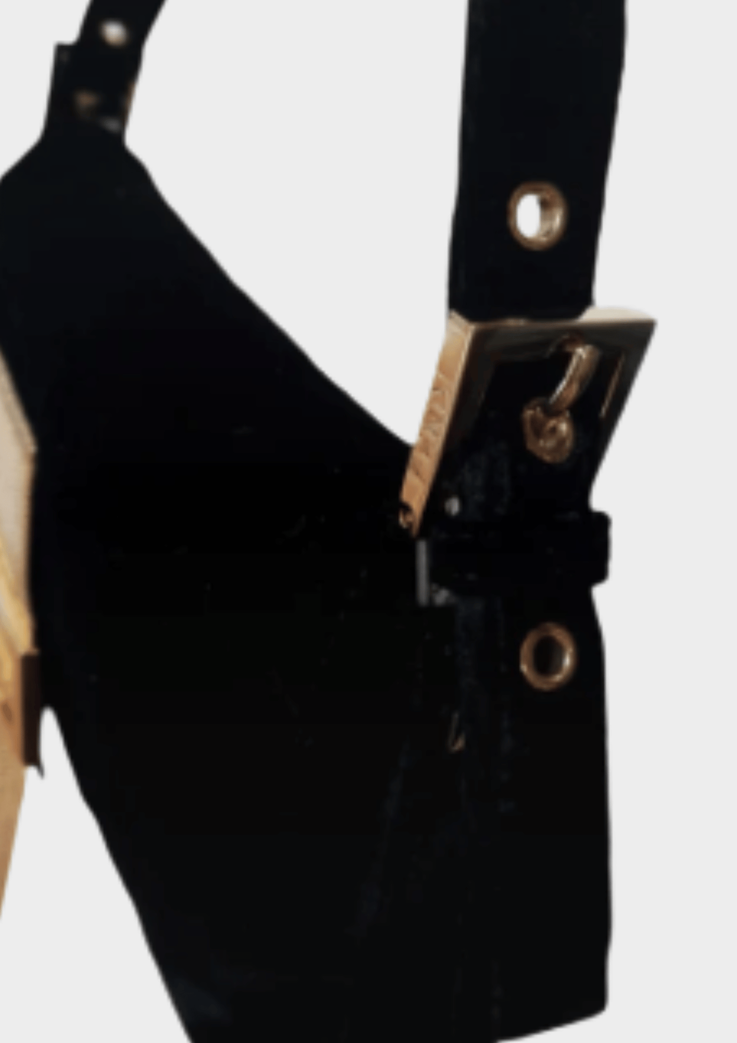 Fendi Baguette 2000s Rare Black Velvet with Gold Metal Tassles