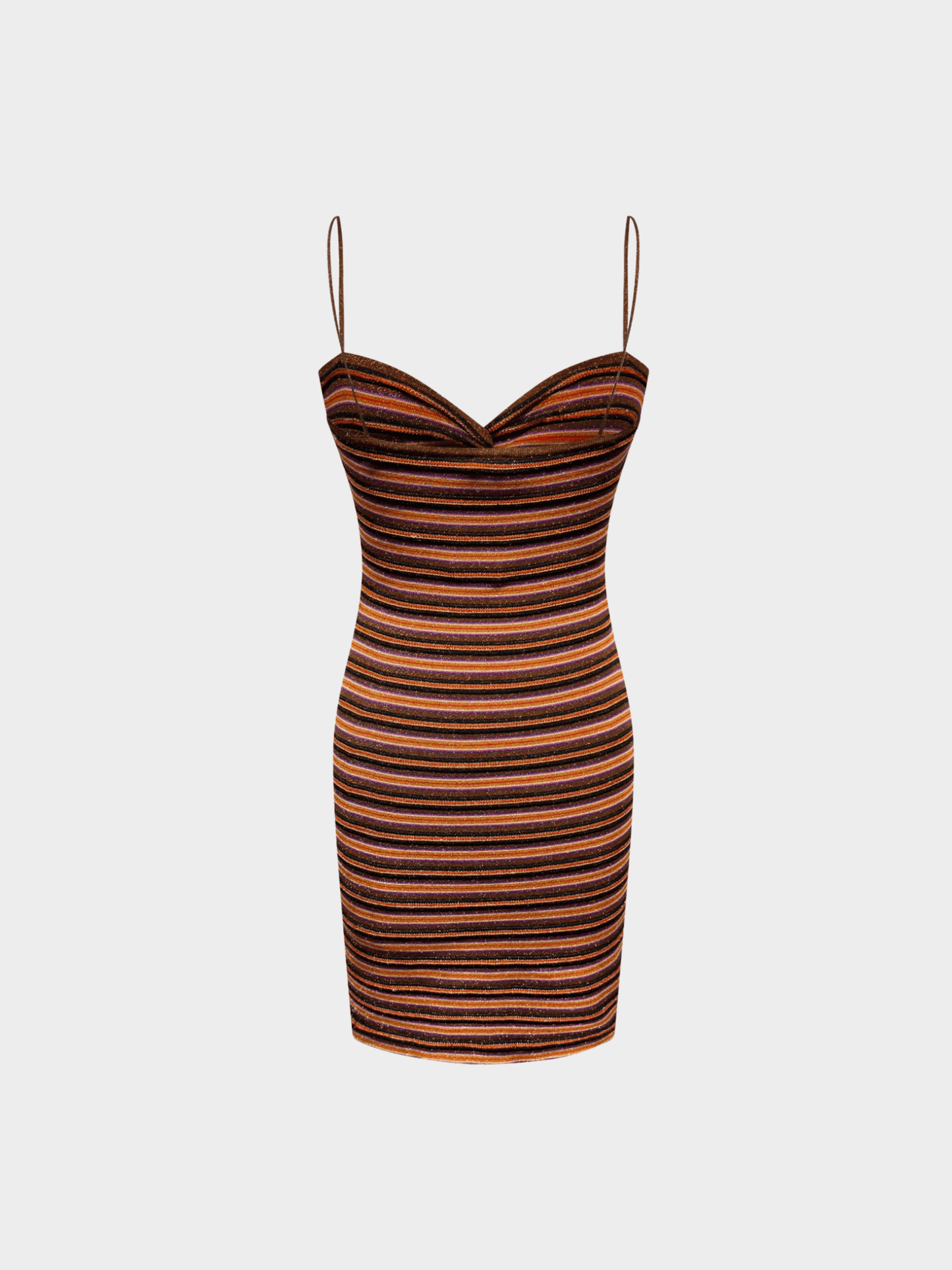 Missoni 2000s Multicoloured Cut-Out Striped Mini Dress