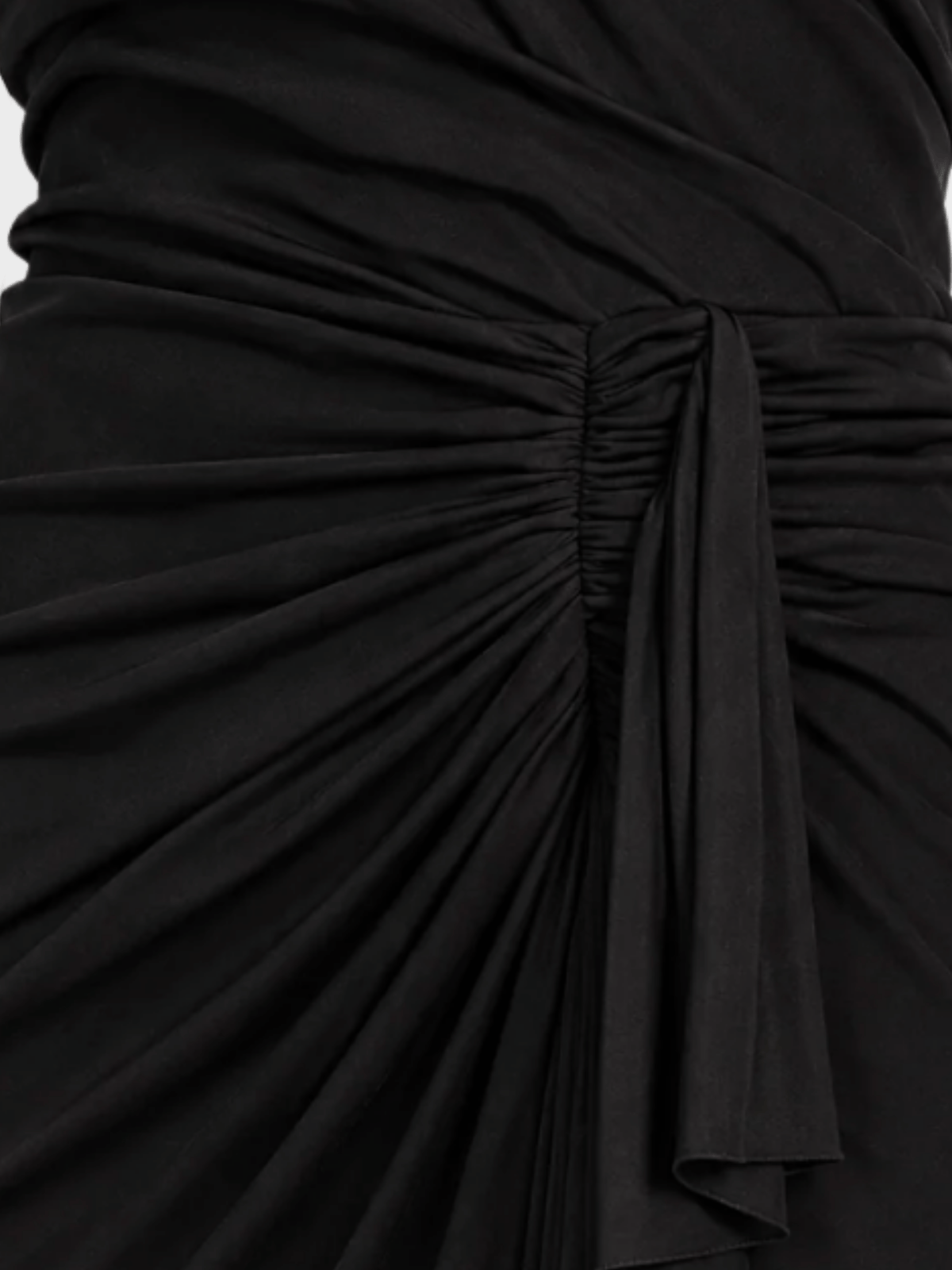 Loris Azzaro 1980s Black Draped Corset Dress