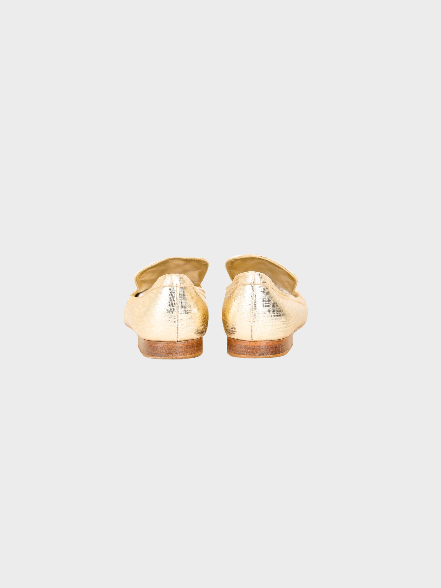 Chanel 2000s Gold CC Loafers