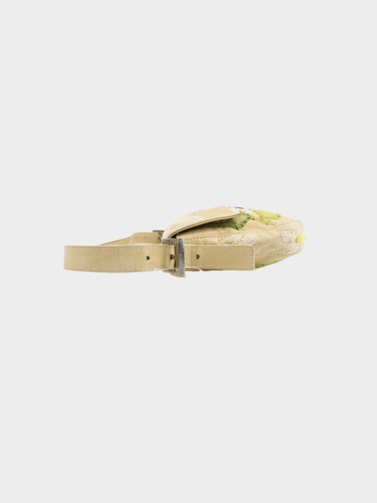 Fendi 2000s Beige Leather Daisy Baguette