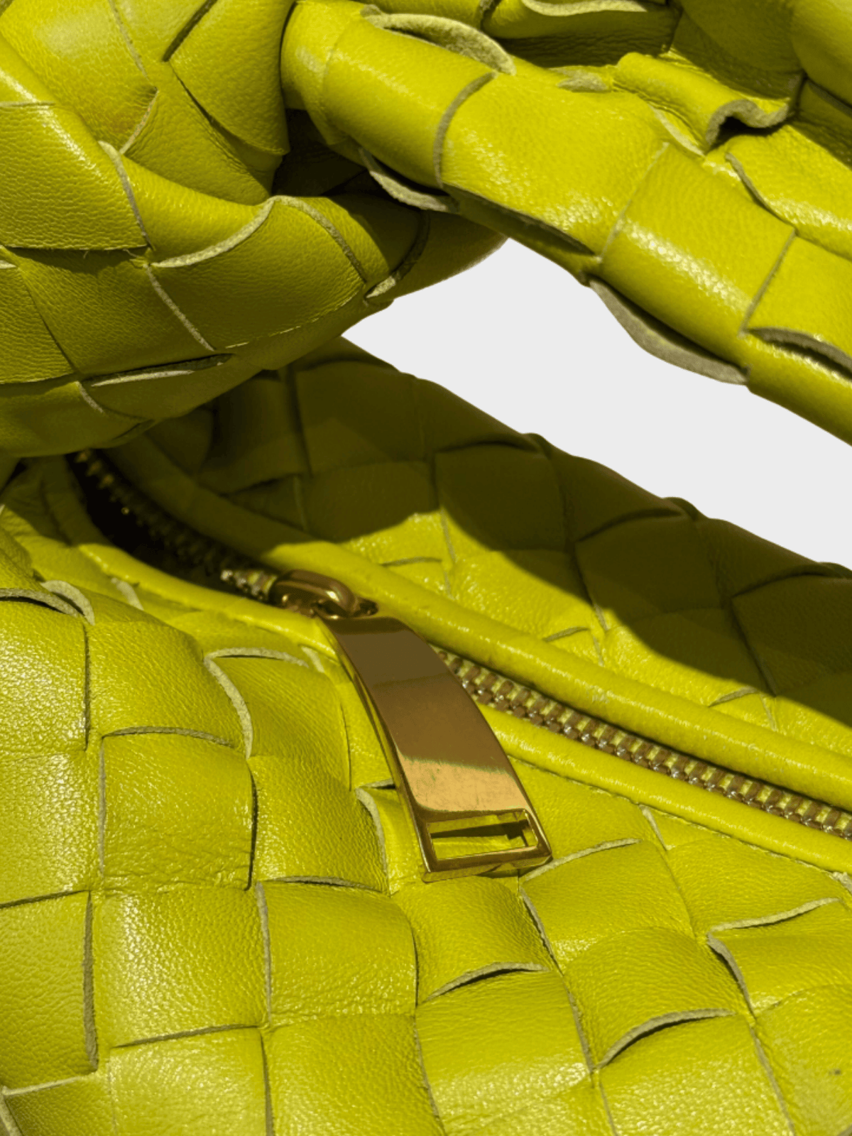 Bottega Veneta 2000s Lime Yellow Woven Bag
