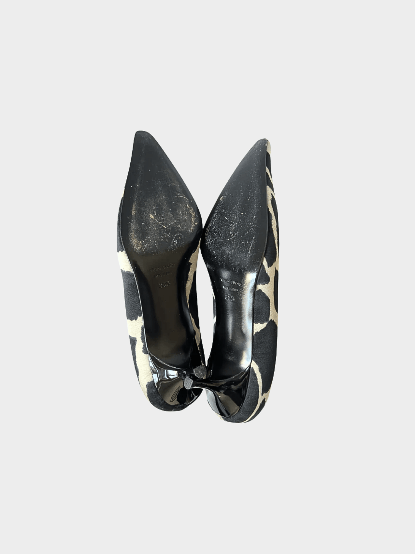 Roberto Cavalli 2000s Satin Zebra Print Heels