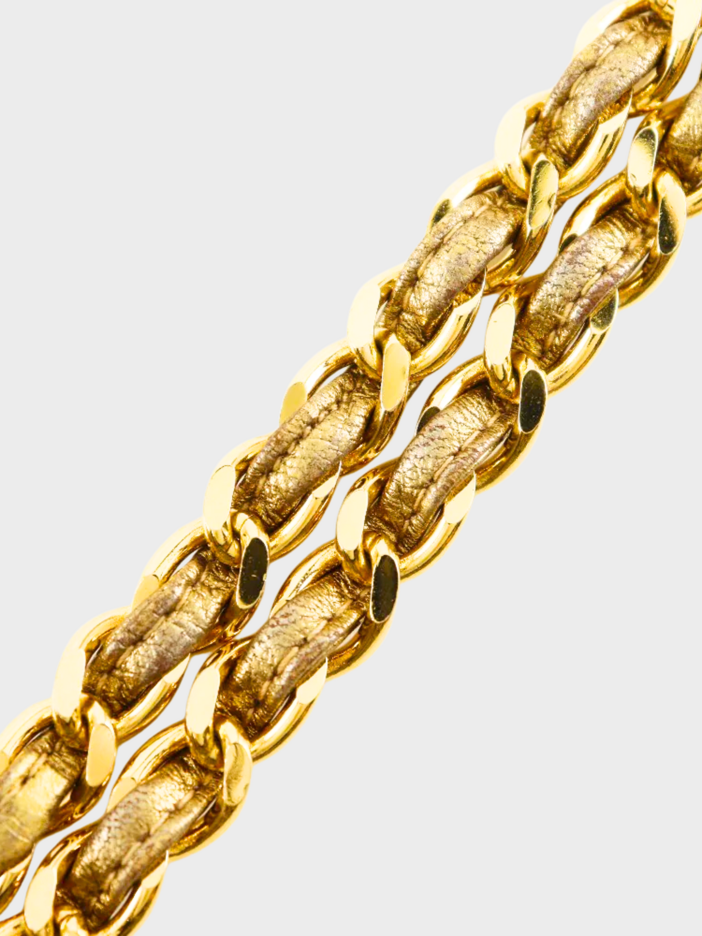 Chanel 1991-1994 Gold Matelasse Fringe Chain Shoulder Bag