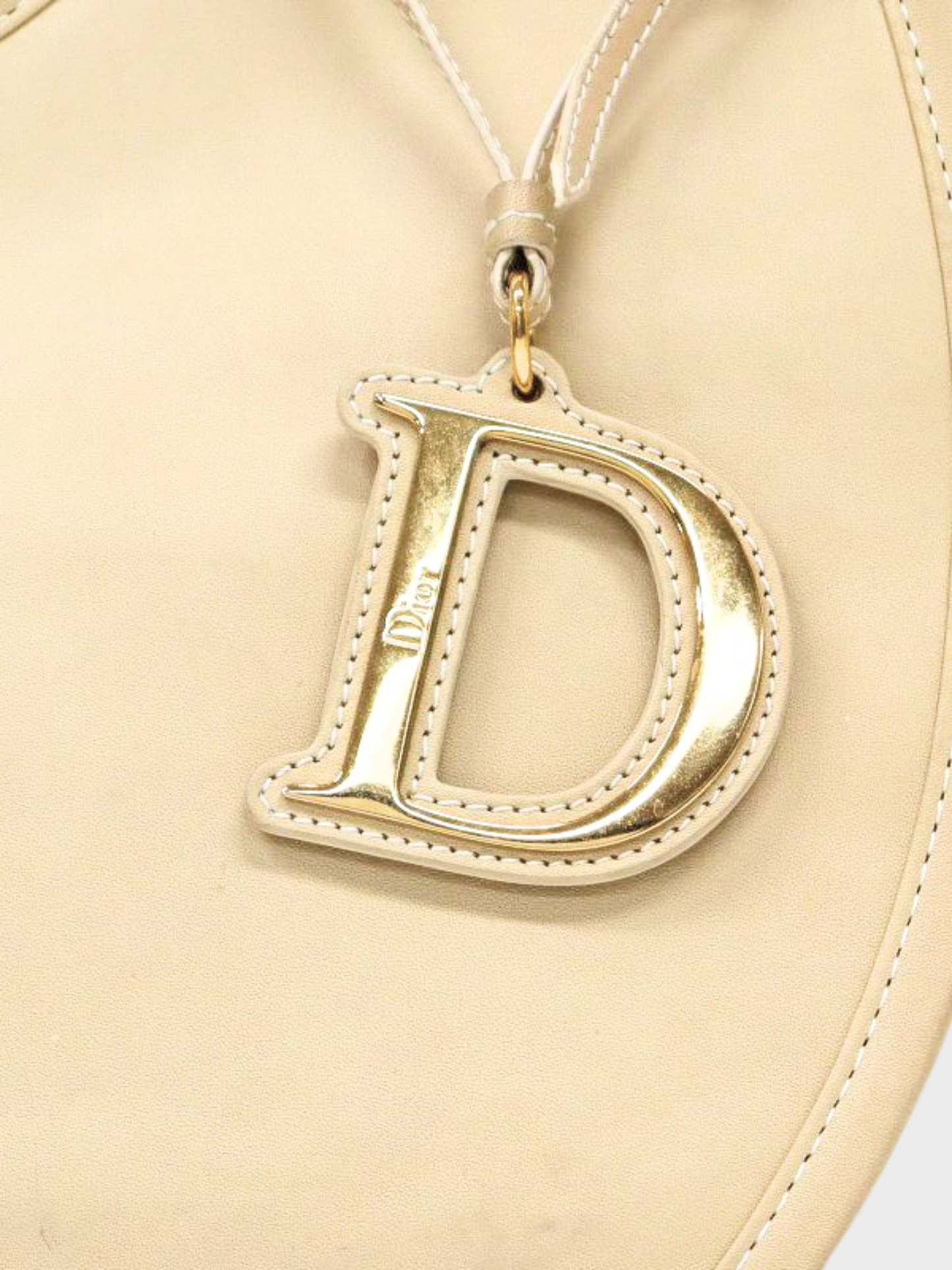 Christian Dior 2010s Ivory Diorita Hobo Bag