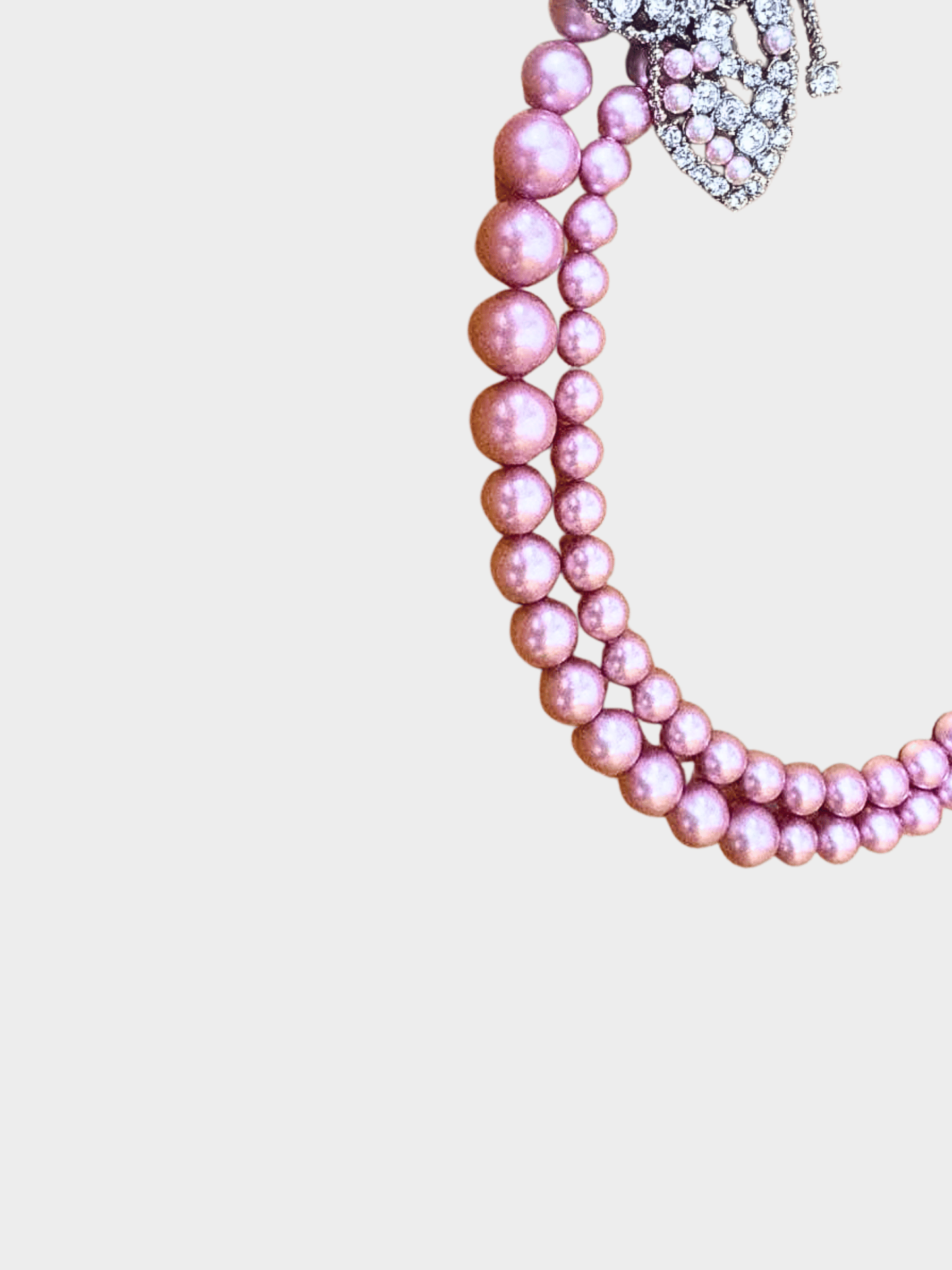 Miu Miu SS 2013 Pink Pearl and Butterfly Necklace
