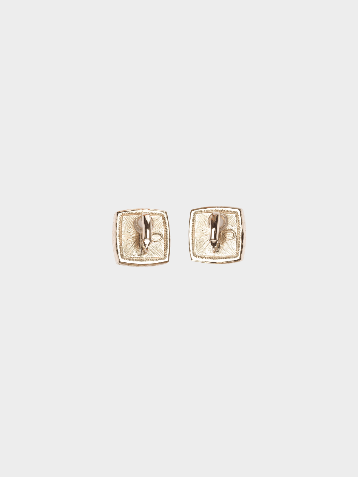 Chanel 2020s Gold CC Square Earrings