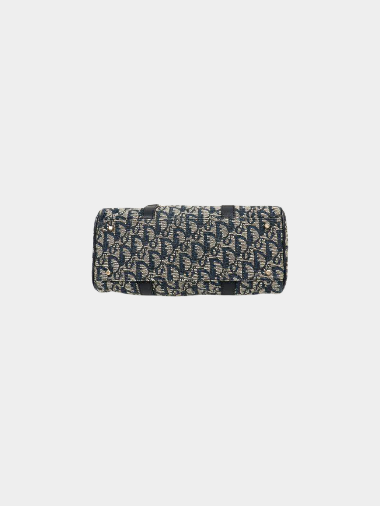 Christian Dior 2000s Navy Blue Monogram Trotter Hand Bag