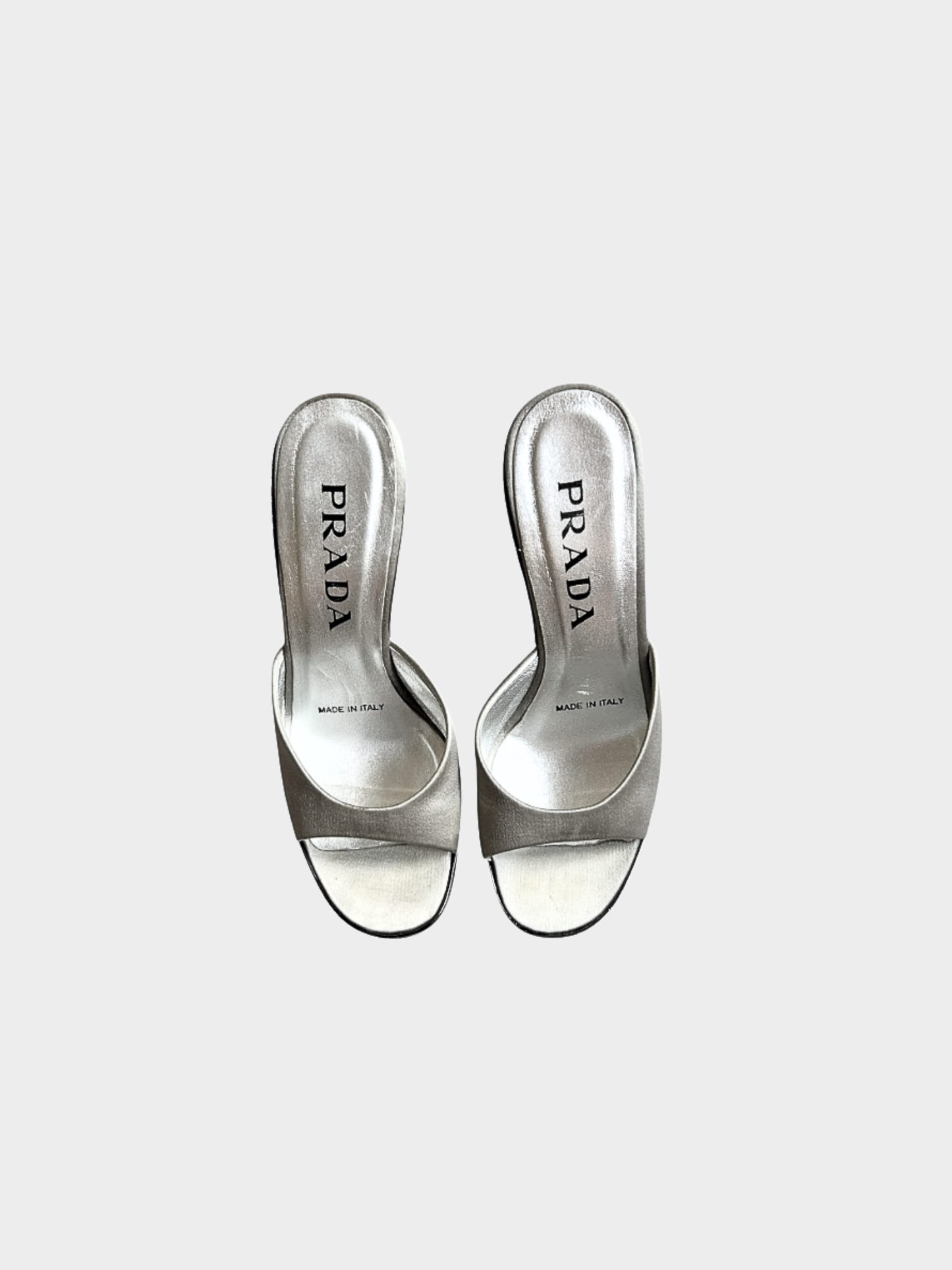 Prada SS 1998 Silver Plexiglass Heels