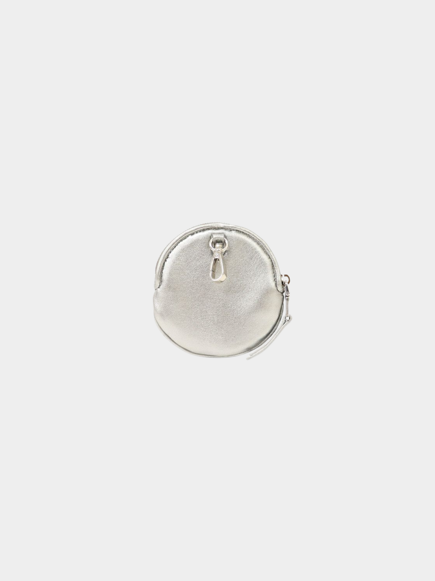 Miu Miu 2010s Silver Circle Coin Case Wallet