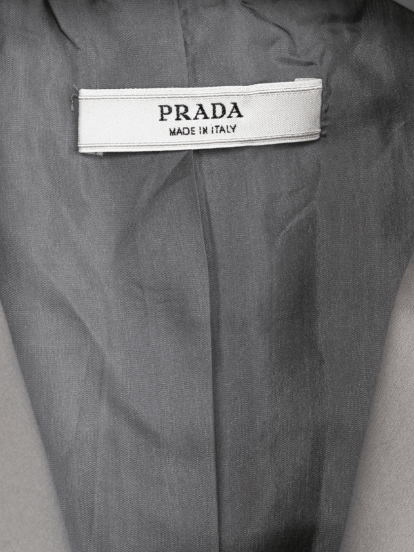 Prada 2009 Grey Silk and Cotton Pintuck Blazer