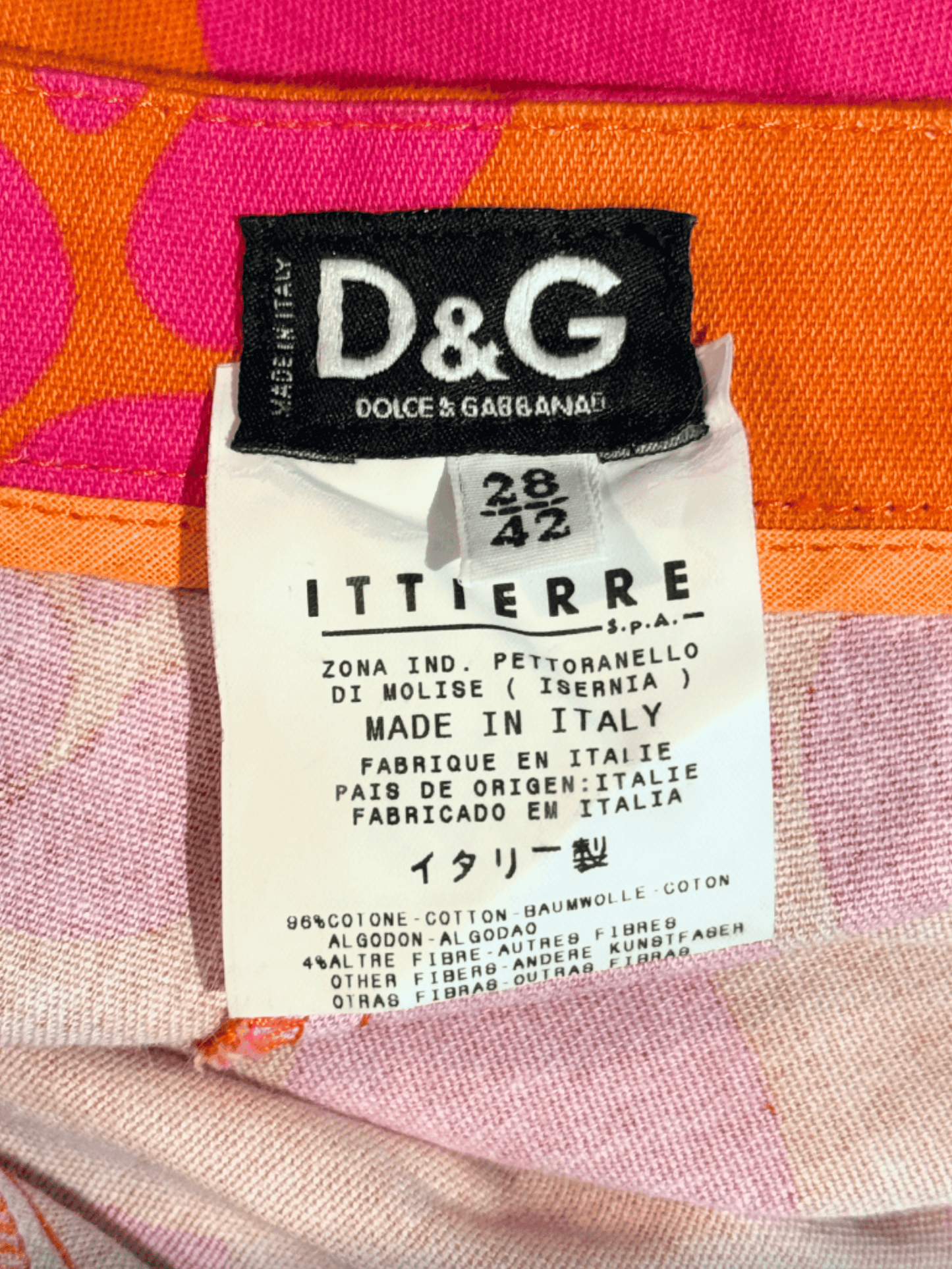 Dolce and Gabbana 2000s Orange and Pink Tropical Three Piece Set