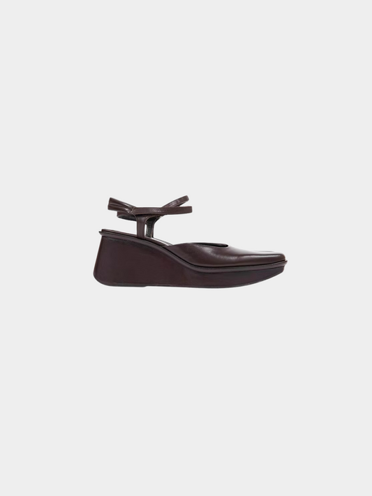 Prada 1999 Brown Platform Leather Heels