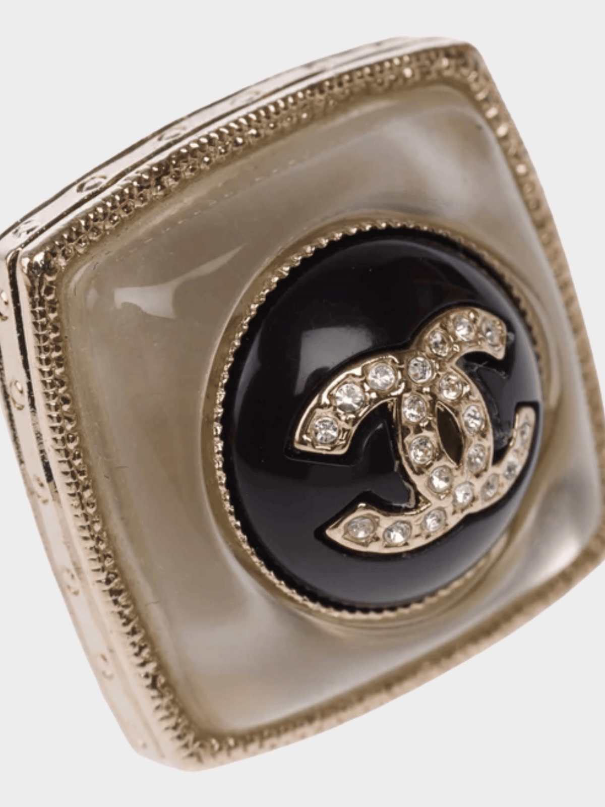 Chanel 2020s Gold CC Square Earrings