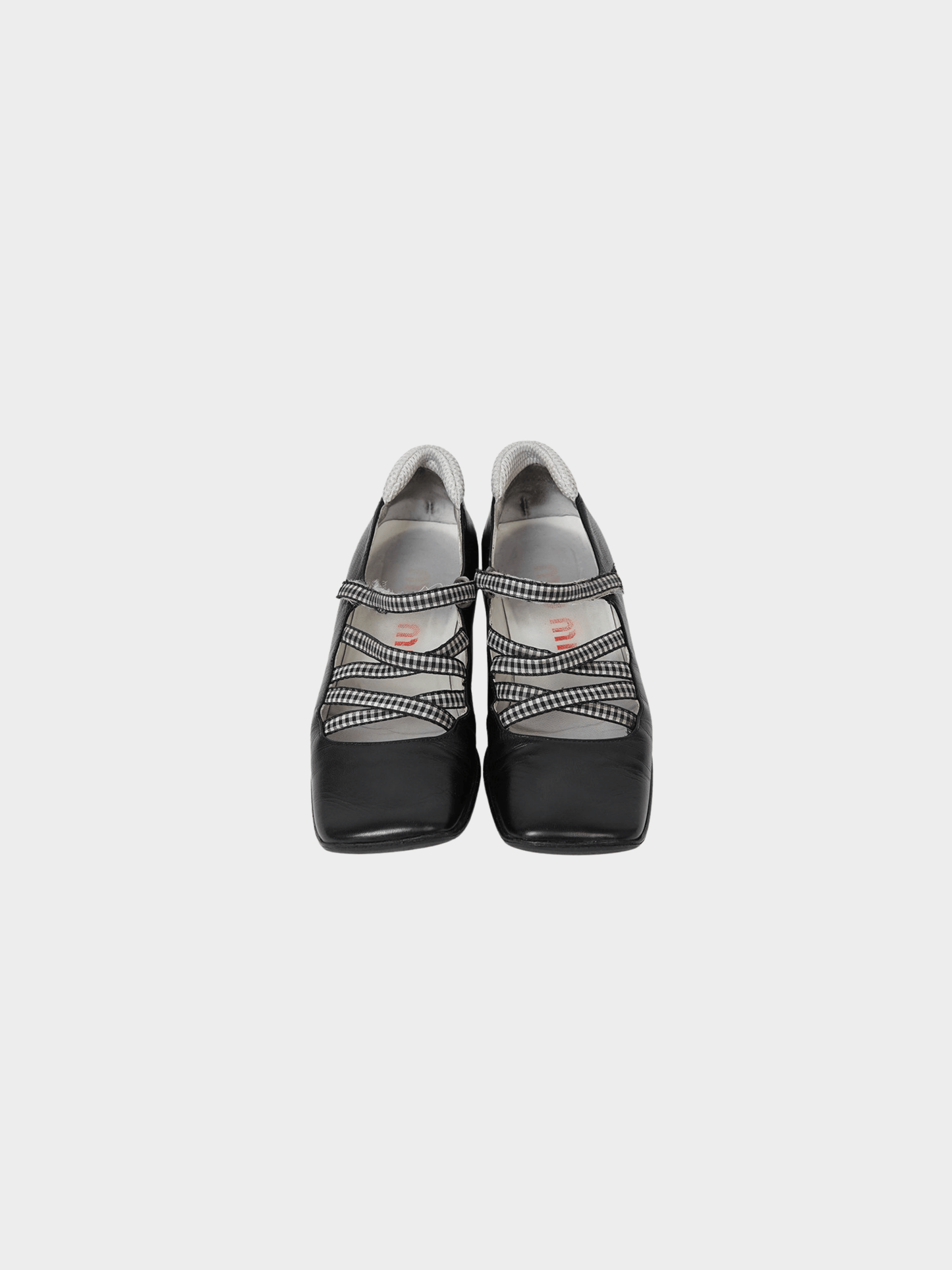 Miu Miu 2000s Black Leather Ballerina Flats